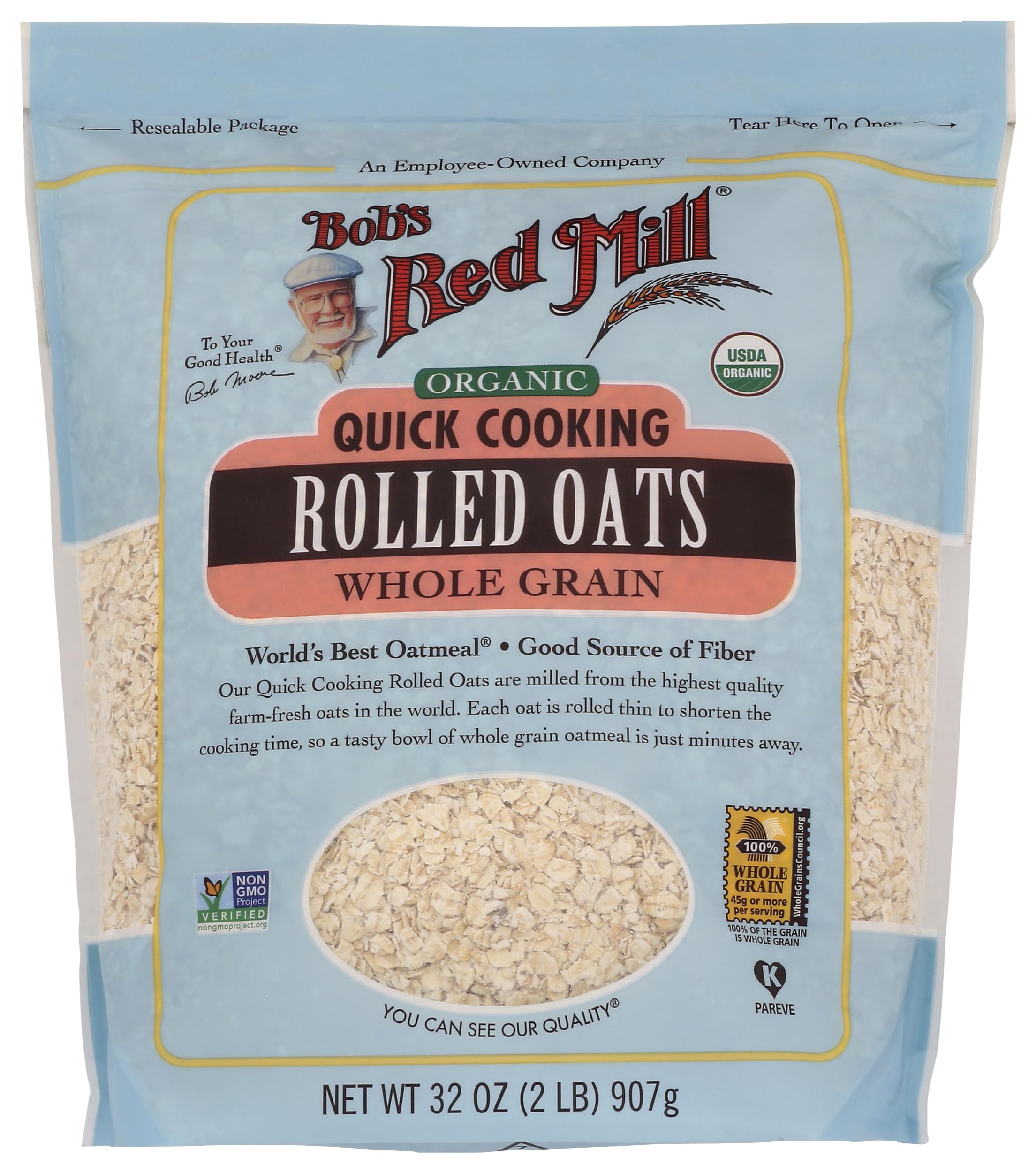 Bob's Red MillOrganic Oats Rolled Quick, 32 Ounce