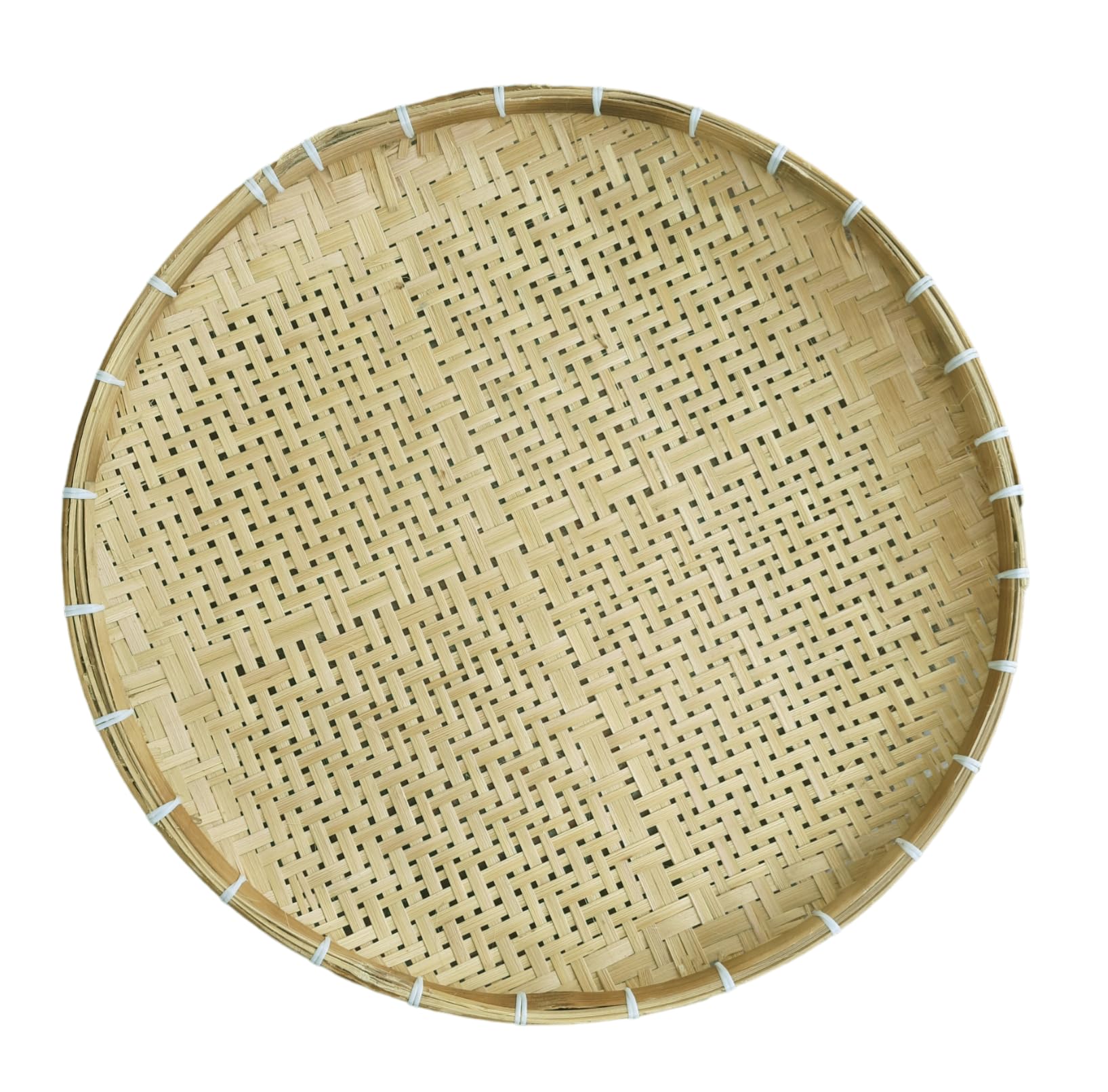 Das Departmental Store's Big Hole Bamboo Chalni for Vegetables, Grains & Herbs Washing & Strainer for Kitchen Use.