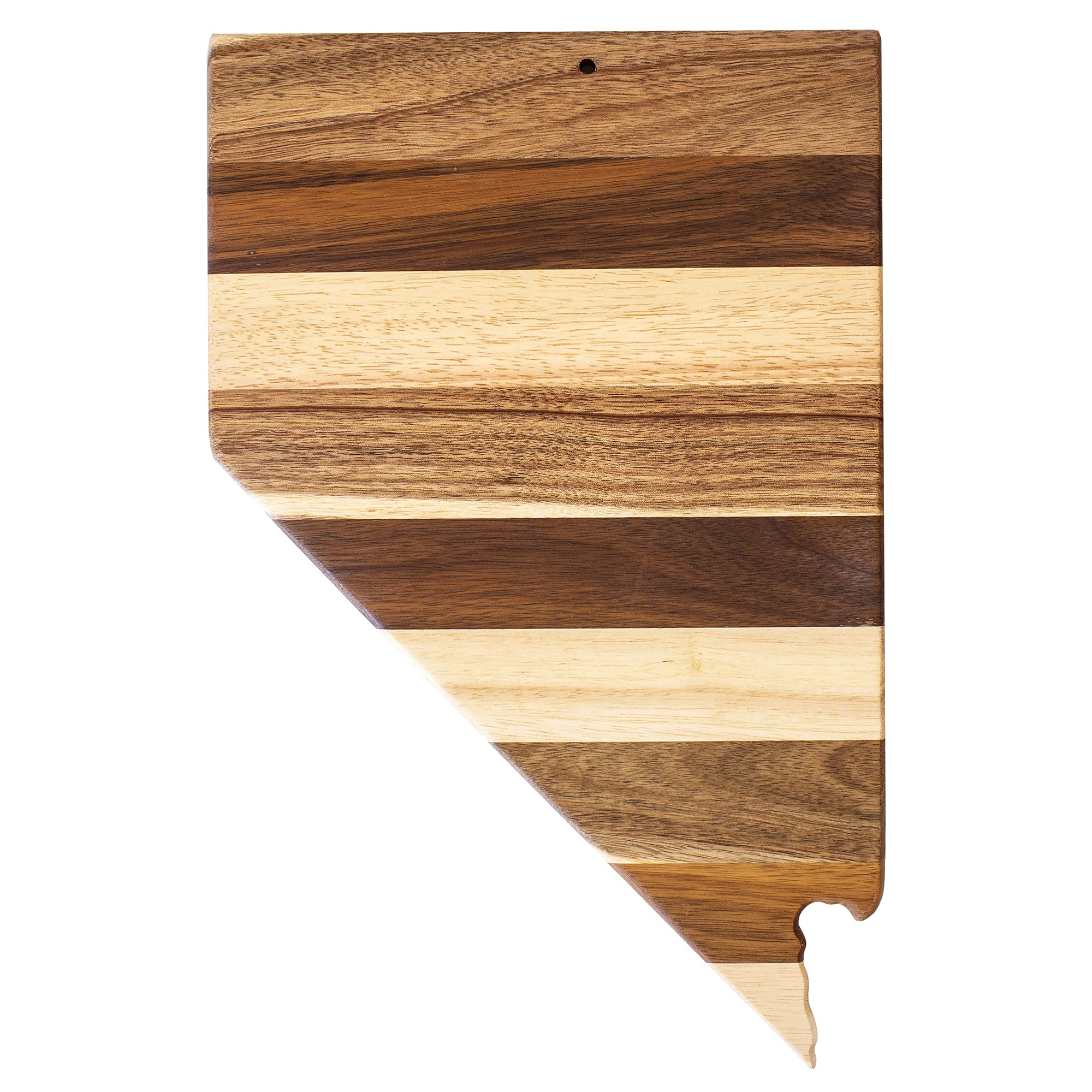 Totally Bamboo Rock & Branch Series Shiplap Nevada State Shaped Wood Serving and Cutting Board | Great for Wall Art