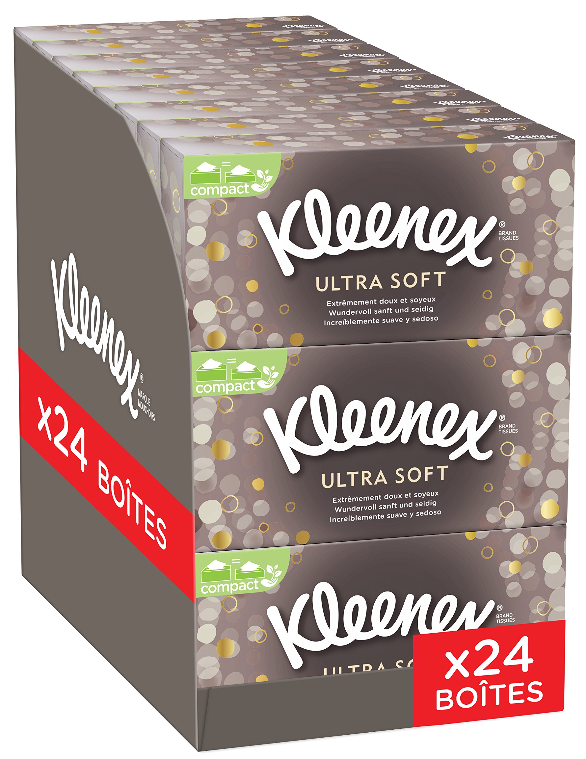 Kleenex Ultrasoft - Ultra Soft Tissue Boxes - Silk Feel - Pack of 24