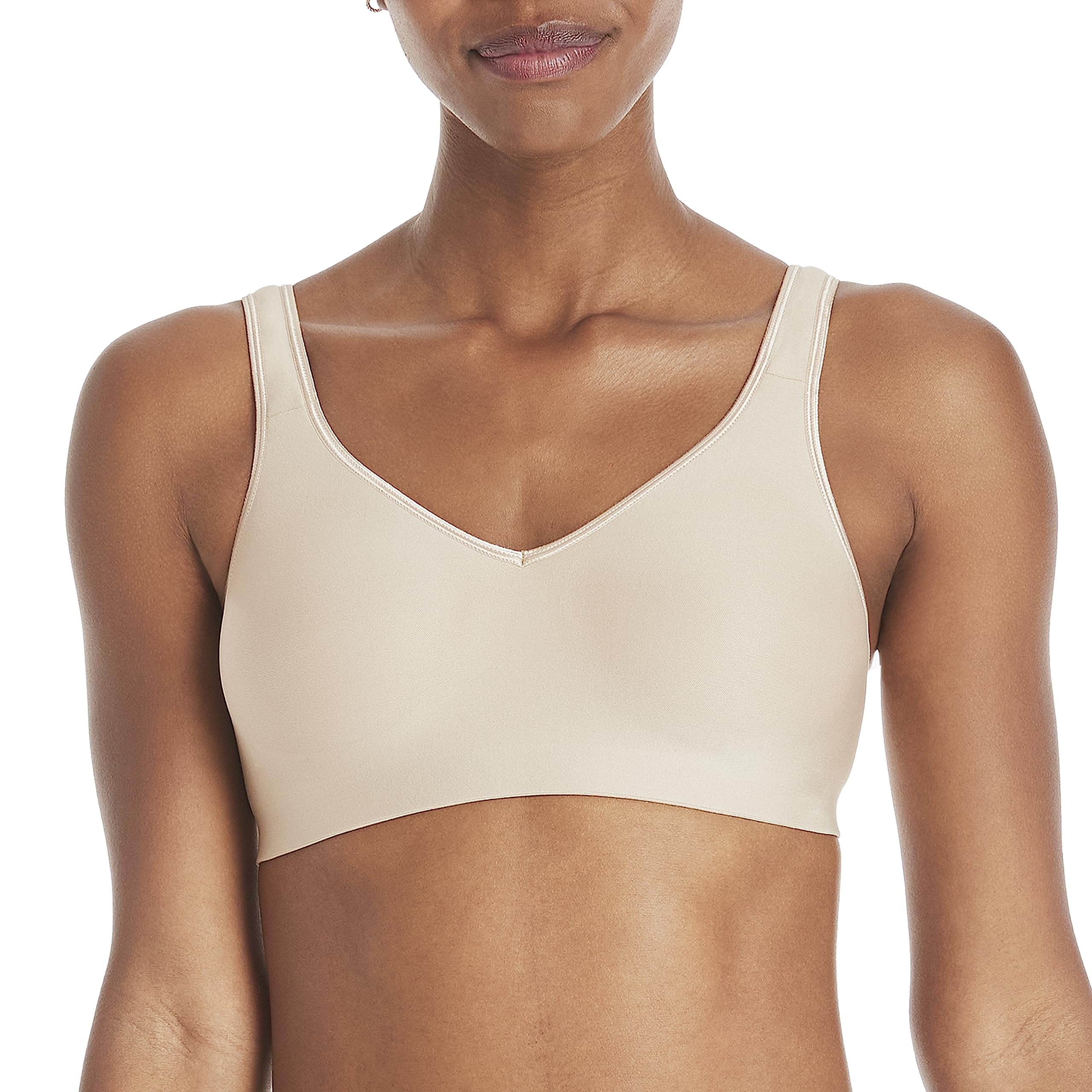 Hanes Women's Wireless Bra, Smooth Comfort Full-Coverage T-Shirt Bra, Single or 2-Pack