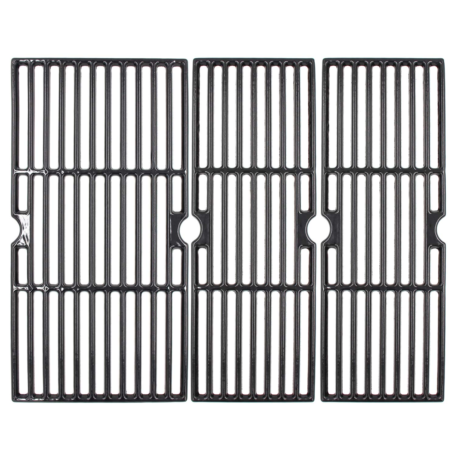 Hongso 18 3/16" Cast Iron Grill Grates for Charbroil Signature 3 Burners 463348017, 463372017, Porcelain Enameled Grill Grids Replacement Parts, 3 Packs, PCZ063