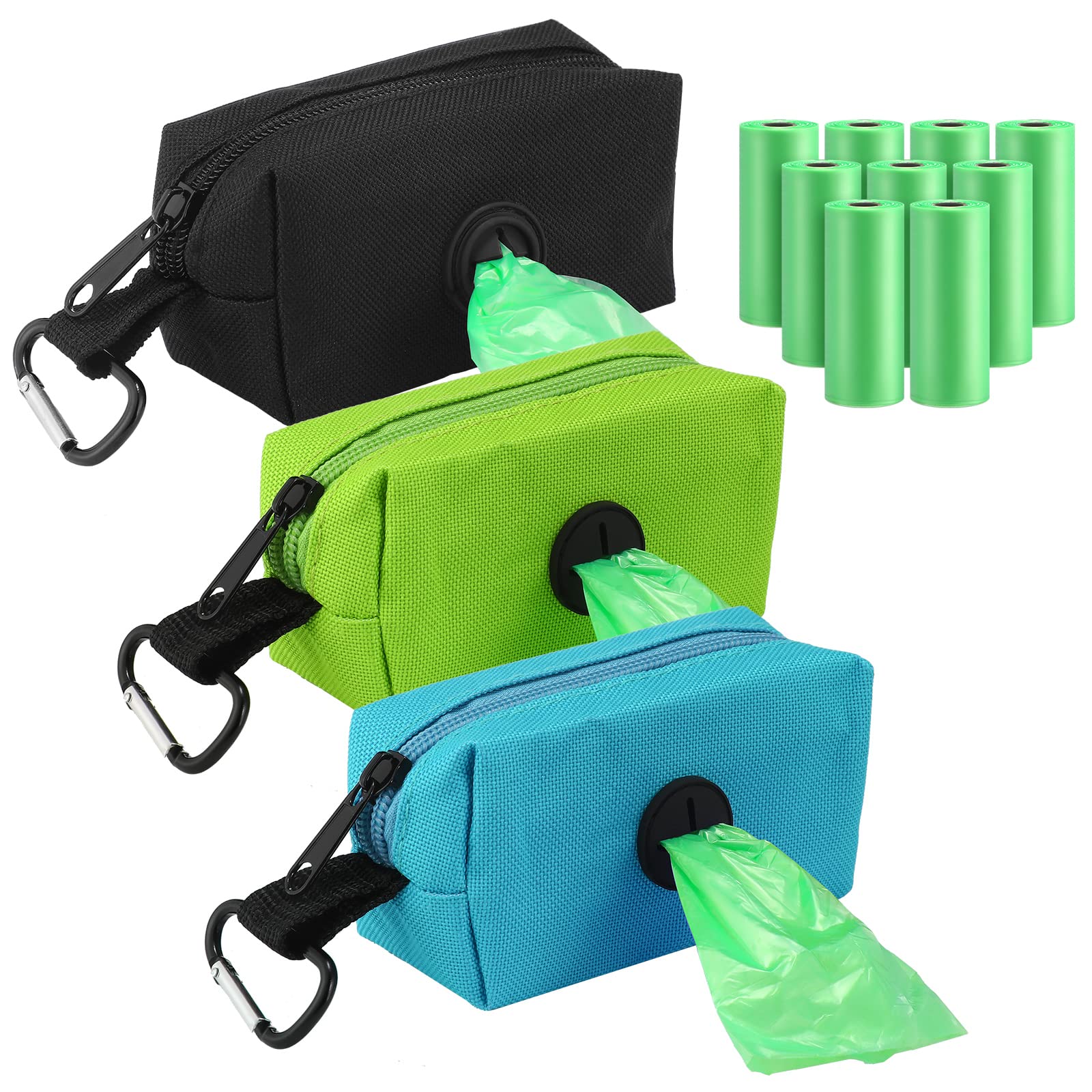 3 Pack Diaper Bag Dispenser Set Diaper Trash Bag Dispenser with 135 Counts Baby Diaper Disposal Bags Diaper Trash Bags with Hook for Newborn, Helpful Baby Item, Baby Gift