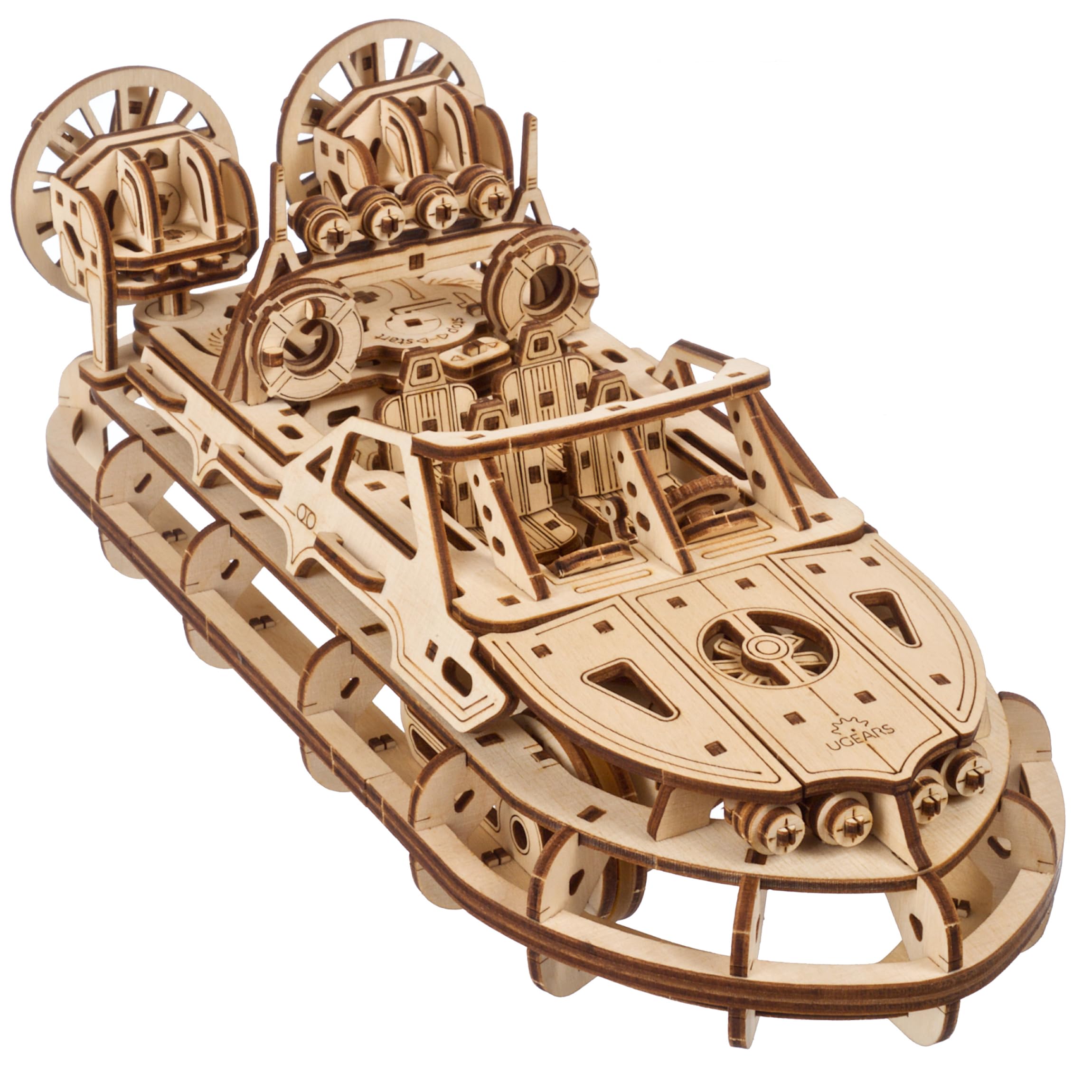 Buy UGEARS Rescue Hovercraft - Boat Model Kits for Adults - 3D Wooden ...