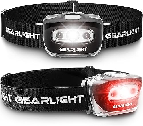 Outdoor Flashlight Headlamps w/Adjustable Headband