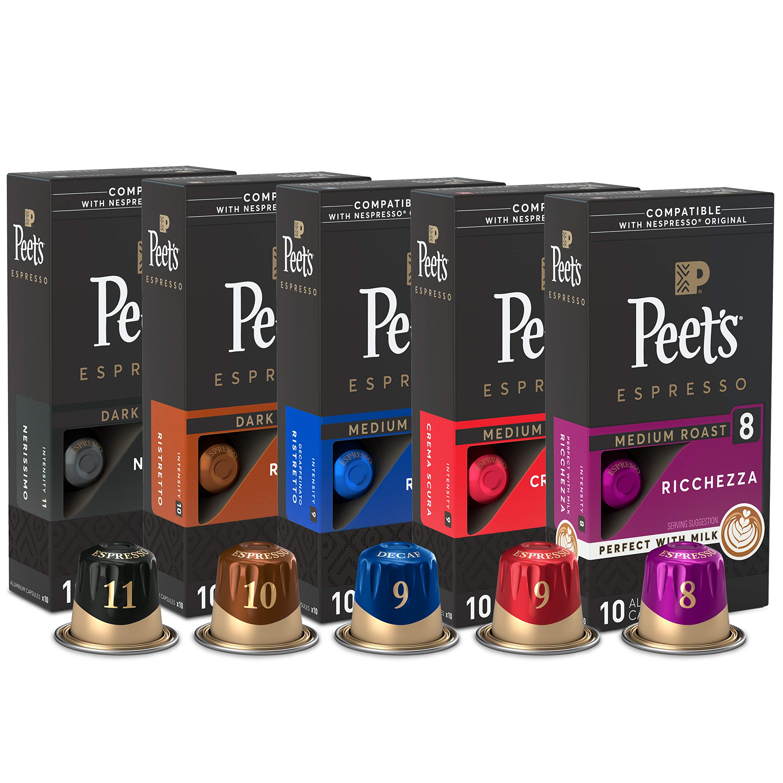 Peet's CoffeeEspresso Capsules Crema Scura, Intensity 9, 100 Count Single Cup Coffee Pods