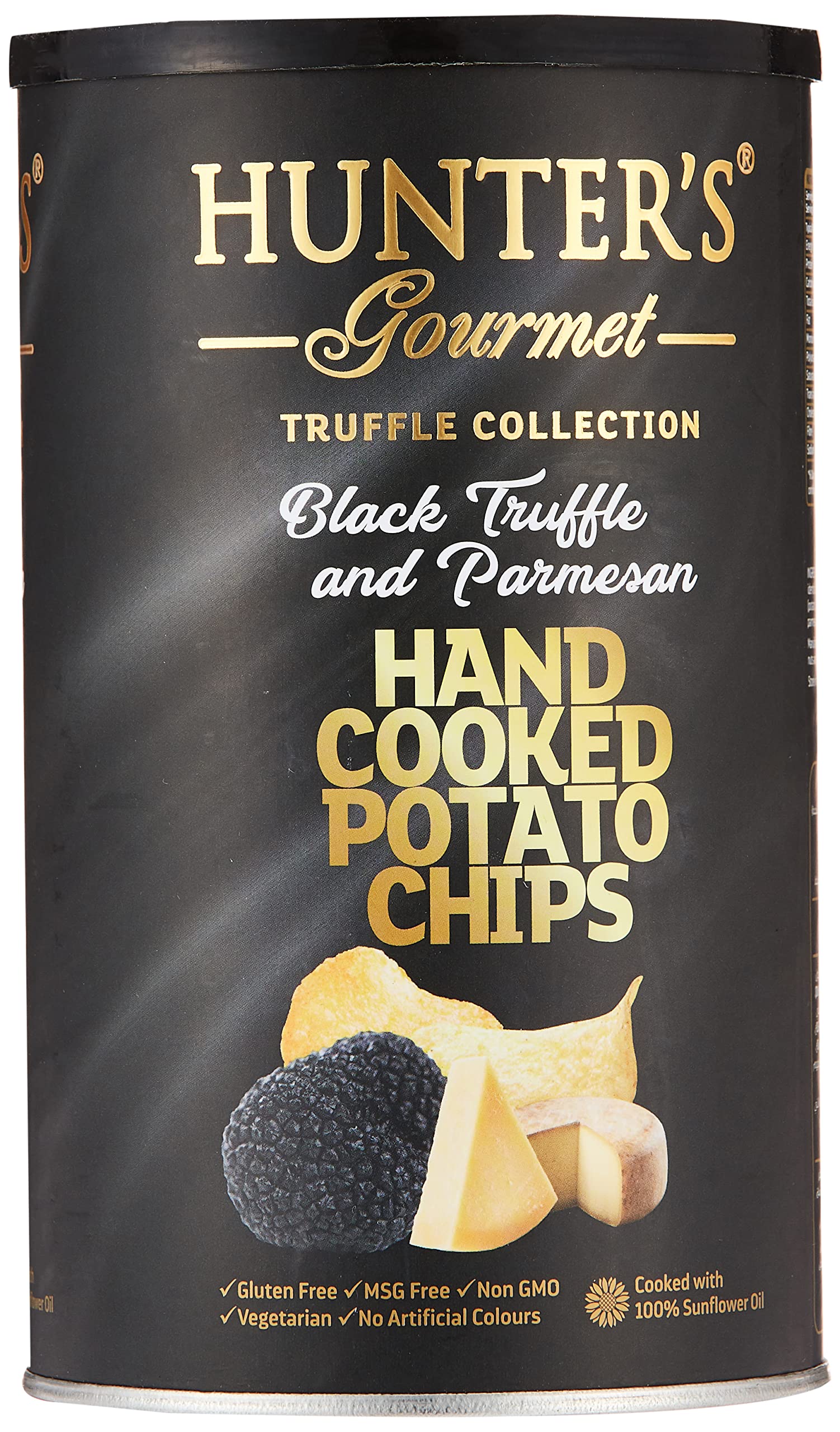 HUNTER'S GourmetHand Cooked Potato Chips - Black Truffle And Parmesan - Truffle Collection - 150gm