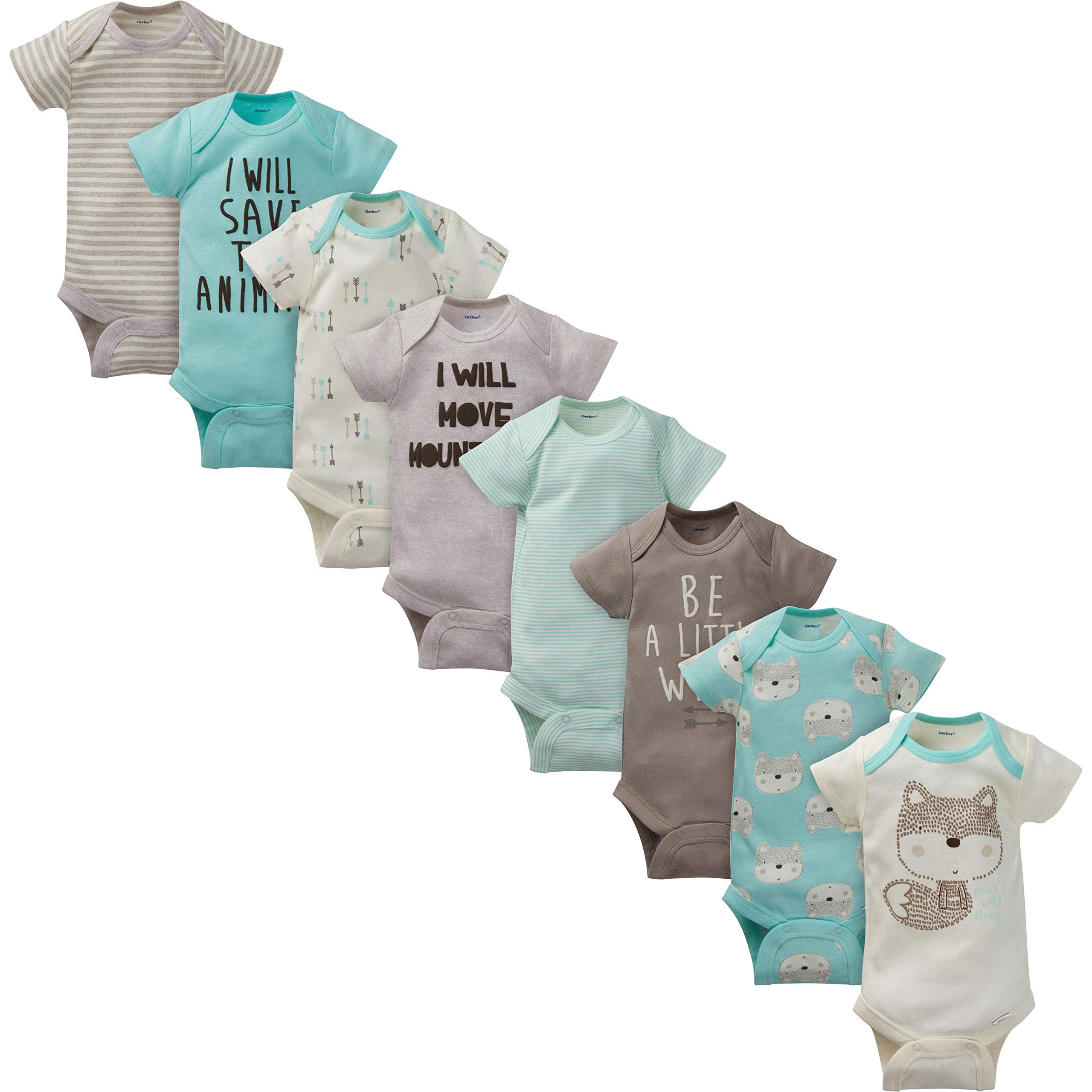 Gerberbaby-boys 8 Pack Short-Sleeve Onesies Bodysuits infant-and-toddler-bodysuits