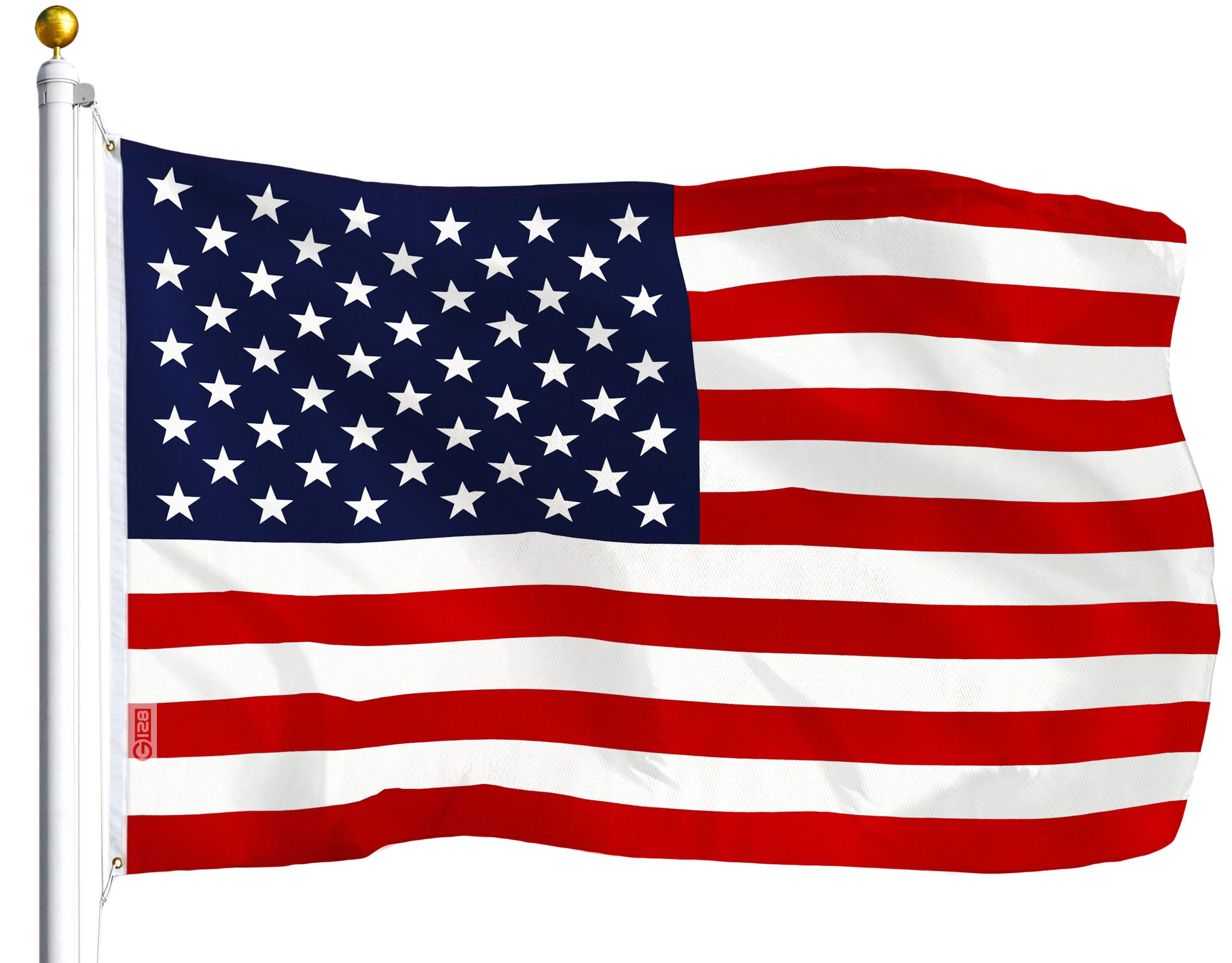 G128 American USA Flag | 3x5 Ft | LiteWeave Series Printed 100D Polyester | Country Flag, Vibrant Colors, Brass Grommets