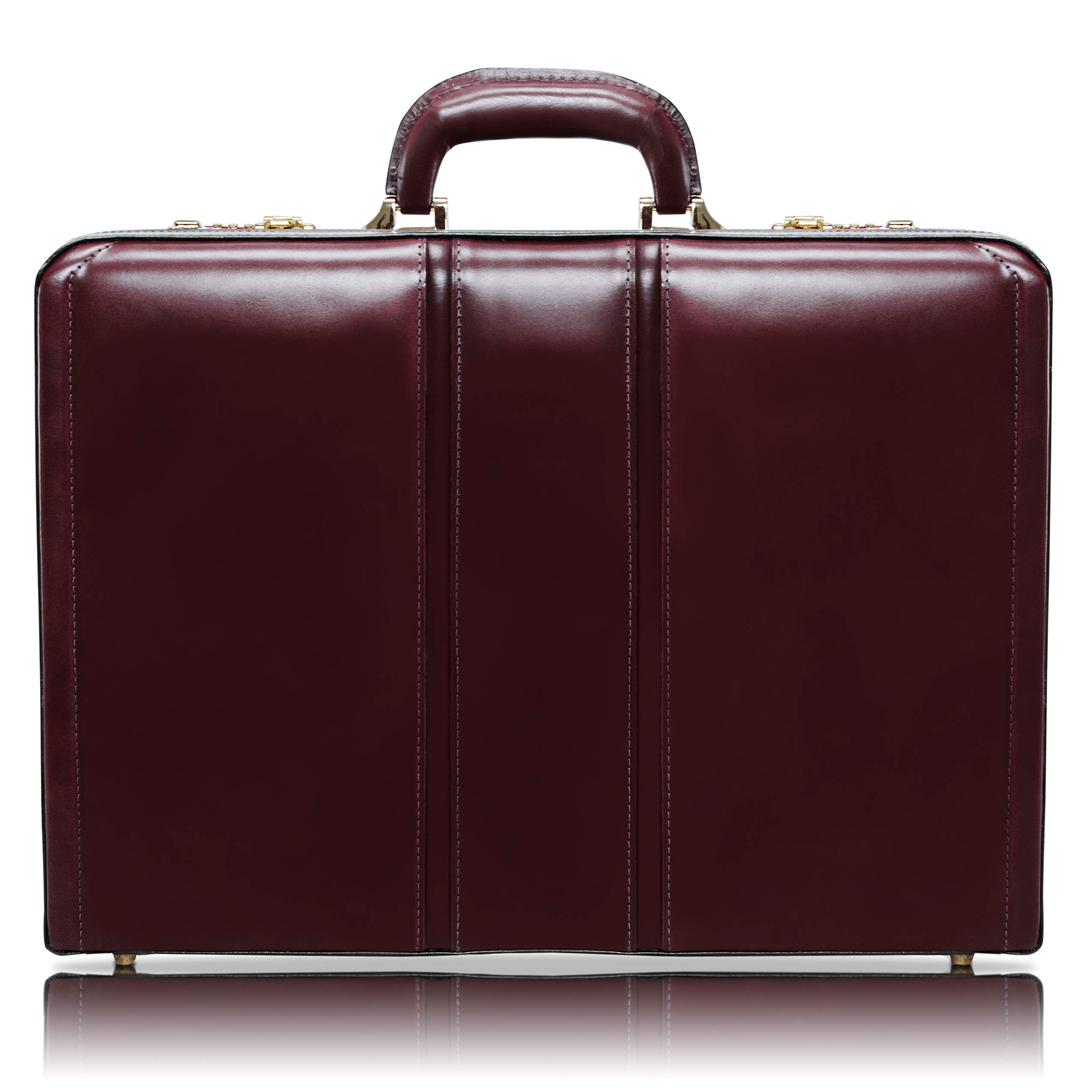 McKleinUSA Daley V Series Leather Locking Attache, Burgundy (80436)