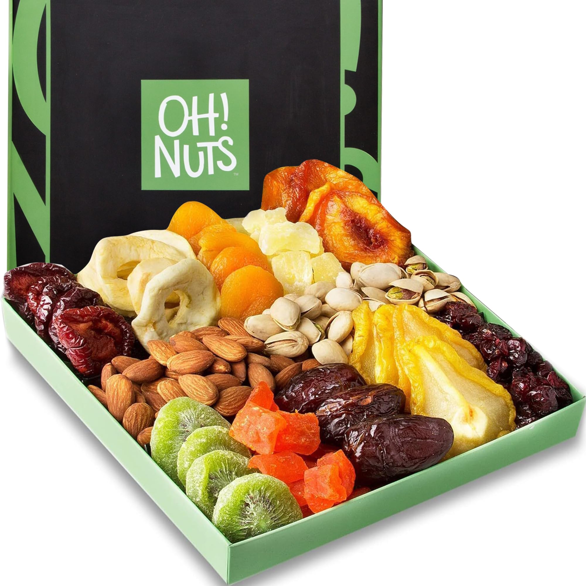 Dried Fruit and Nuts Gift Basket Assorted Holiday Snack Box - Birthday, Anniversary, Corporate Treat Box for Women, Men - by Oh Nuts