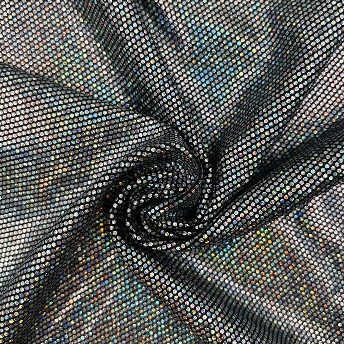 Stylish FABRIC Solid Poly Spandex on Disco, 4-Way Stretch,Lightweight, Home/DIY Projects,Apparel Fabric, Silver 10 Yards