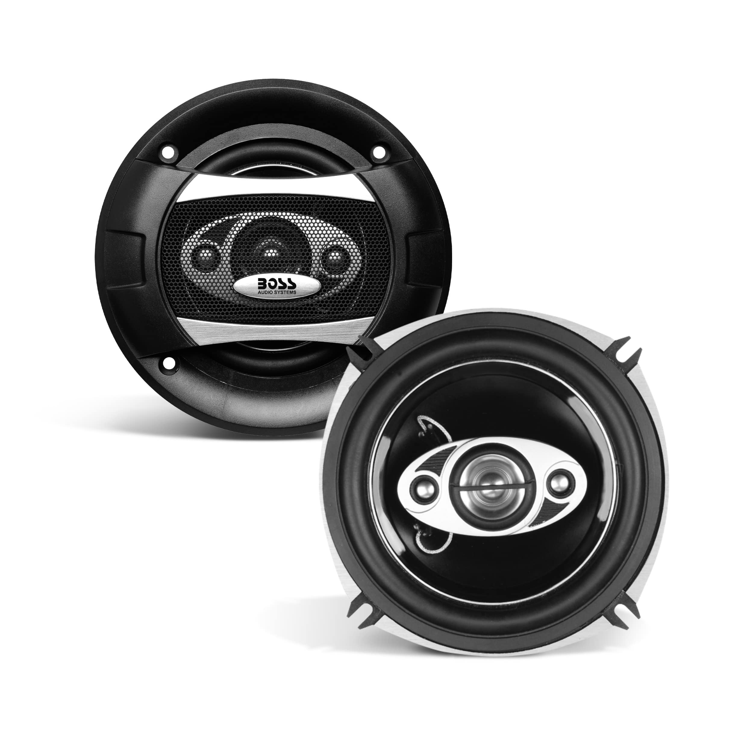 BOSS Audio Systems P45.4C 4 Inch Car Speakers - 250 Watts of Power Per Pair, 125 Watts Each, Full Range, 4 Way, Sold in Pairs