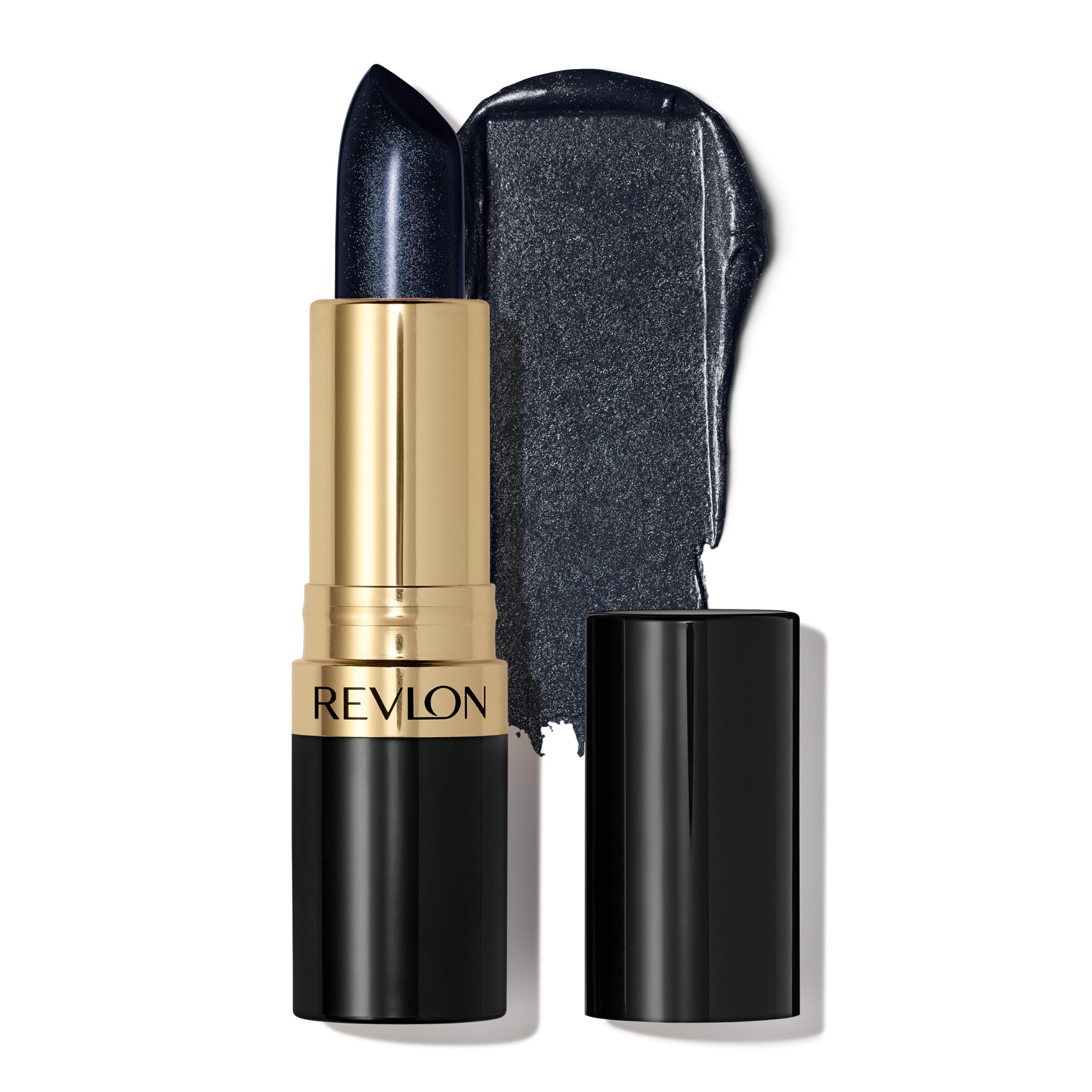 REVLONLipstick, Super Lustrous Lipstick, Creamy Formula For Soft, Fuller-Looking Lips, Moisturized Feel in Mauves & Trends, Midnight Mystery (043) 0.15 oz