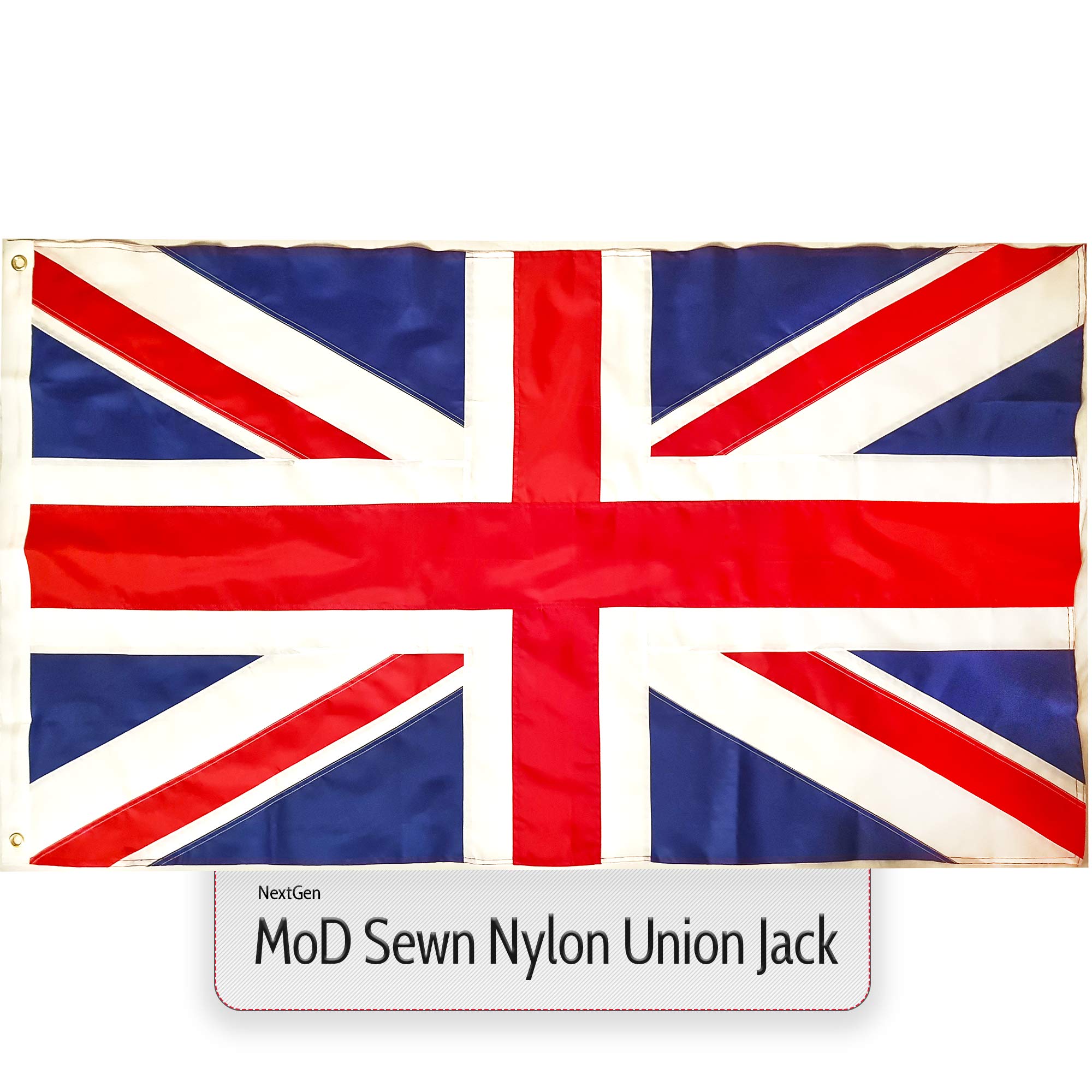 Union Jack Flag British MoD Approved Commercial Grade Heavy Duty Sewn Nylon Double Stitched Fabric 5ft x 3ft