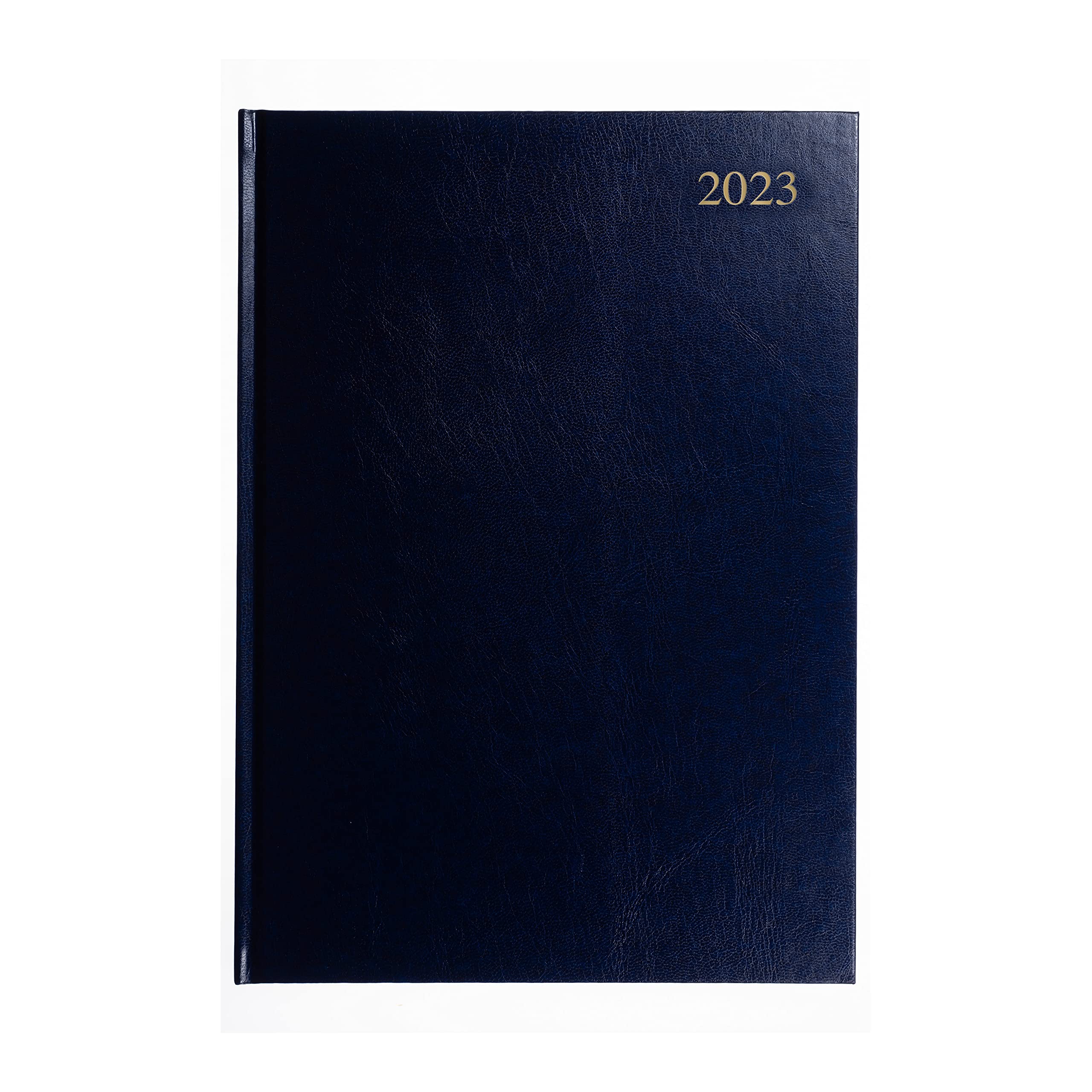 Collins Essential A4 Day to Page 2023 Diary - Blue - Calendar Year Daily Diary, Journal and Planner for business, office and personal