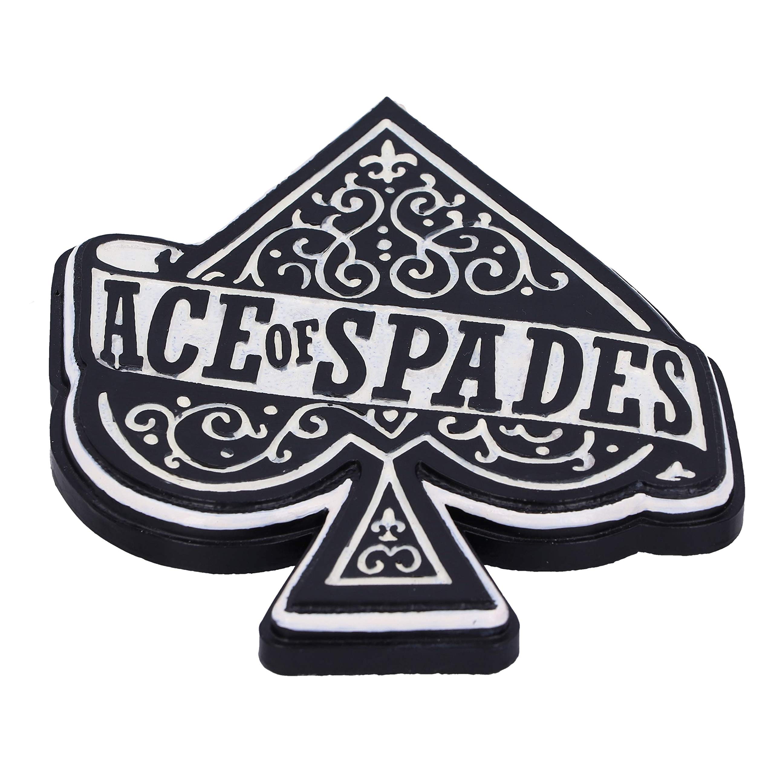 Nemesis Now Officially Licensed Set of Four Motorhead Ace of Spades Resin Coasters, Black, 12.5cm