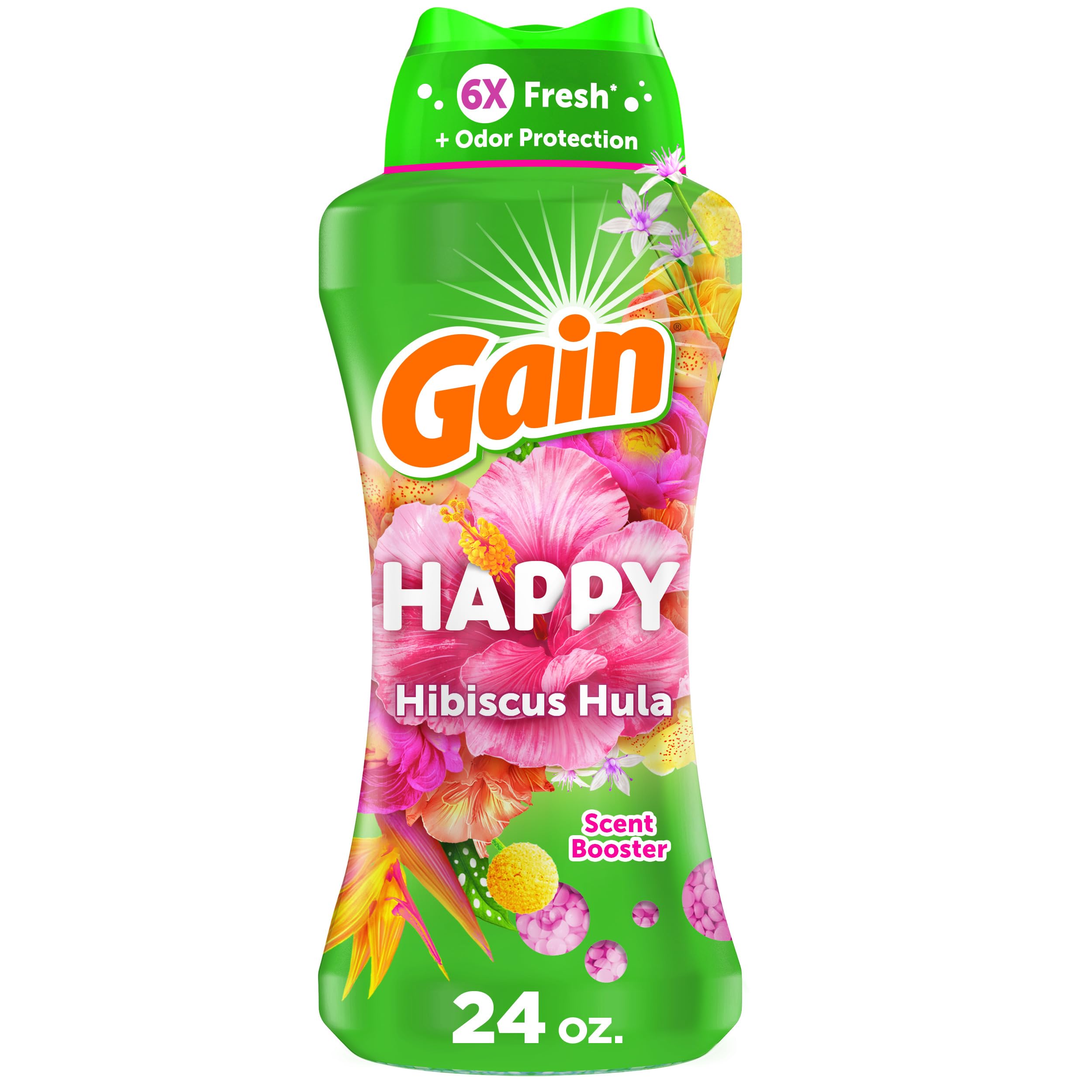 Gain In-Wash Laundry Scent Booster Beads, Happy Scent, 24 oz