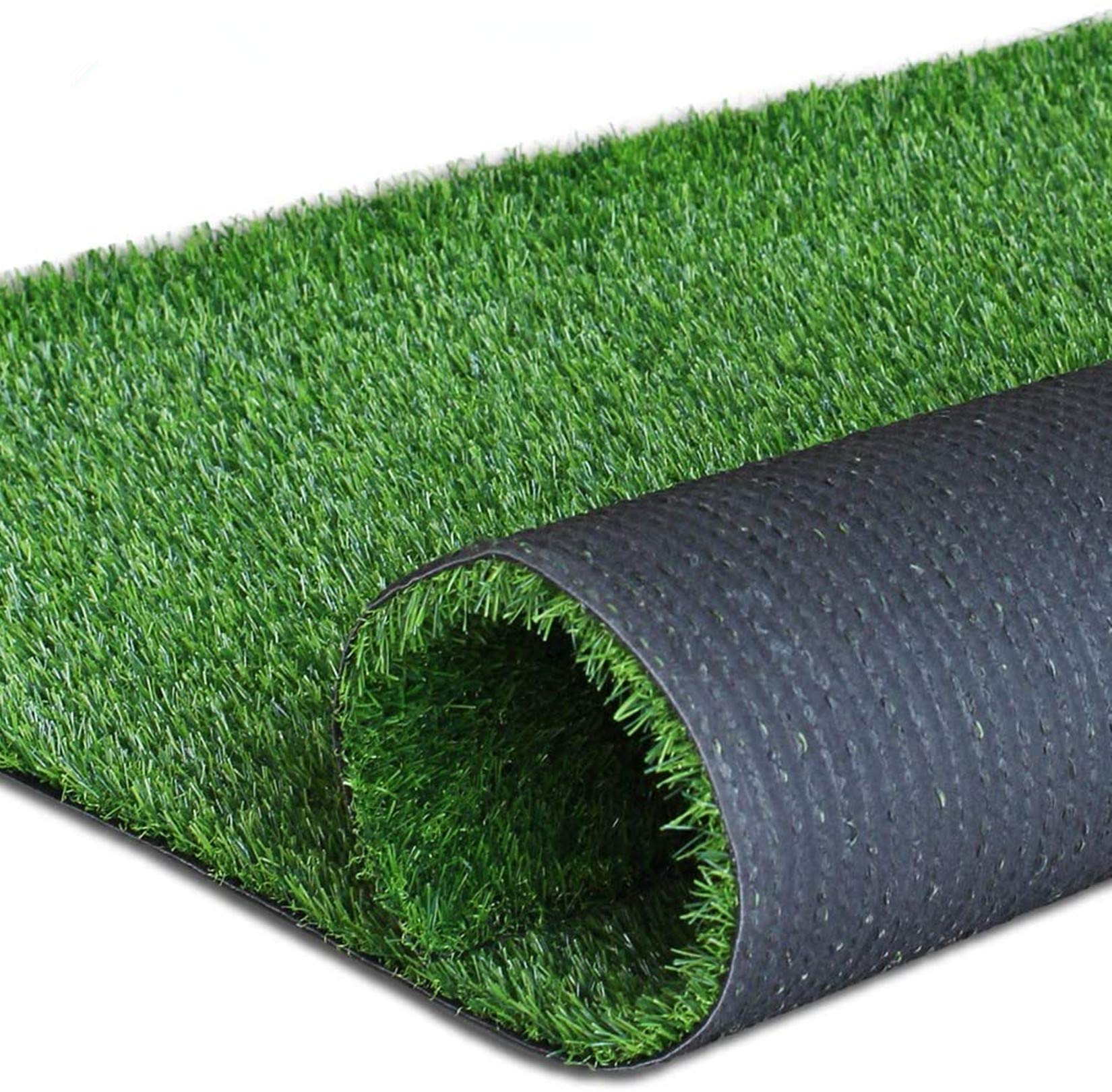 Realistic Artificial Grass Turf Lawn-4FTX6FT, 0.7" Indoor Outdoor Garden Lawn Landscape Synthetic Grass Mat Fake Grass Rug