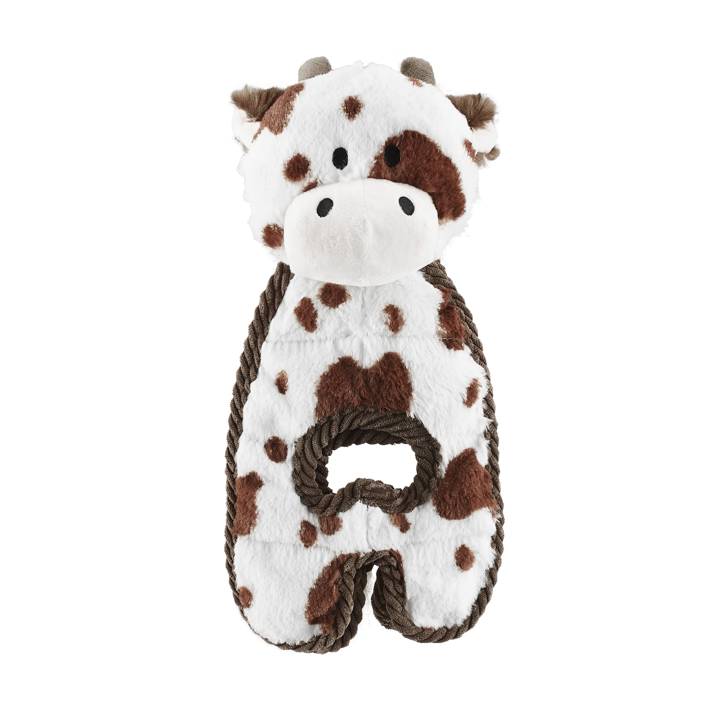 Outward Hound Cuddle Tugs Cow Plush Squeaky Dog Toy