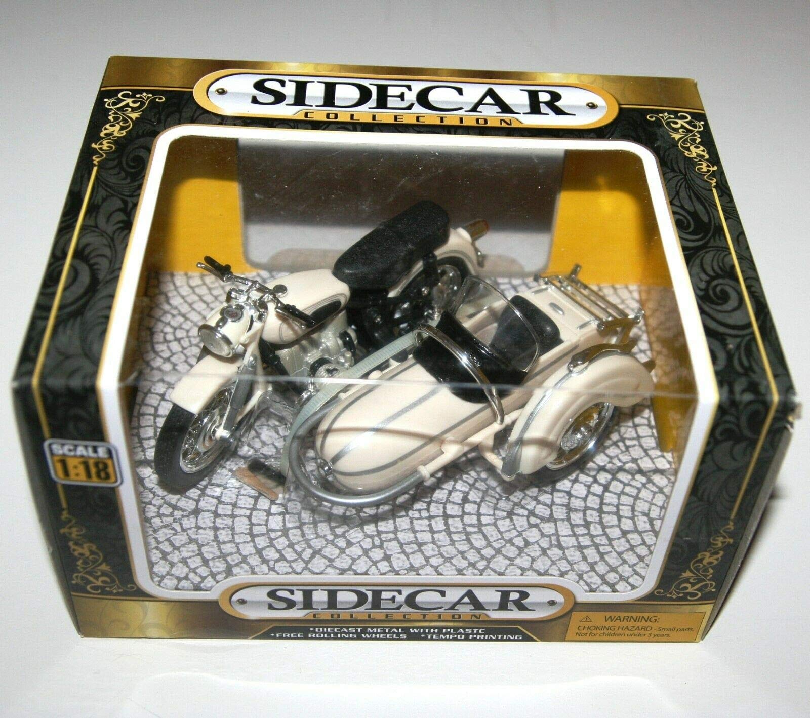 Toyway - Zundapp Motorbike & Sidecar Model (Cream) Scale 1:18