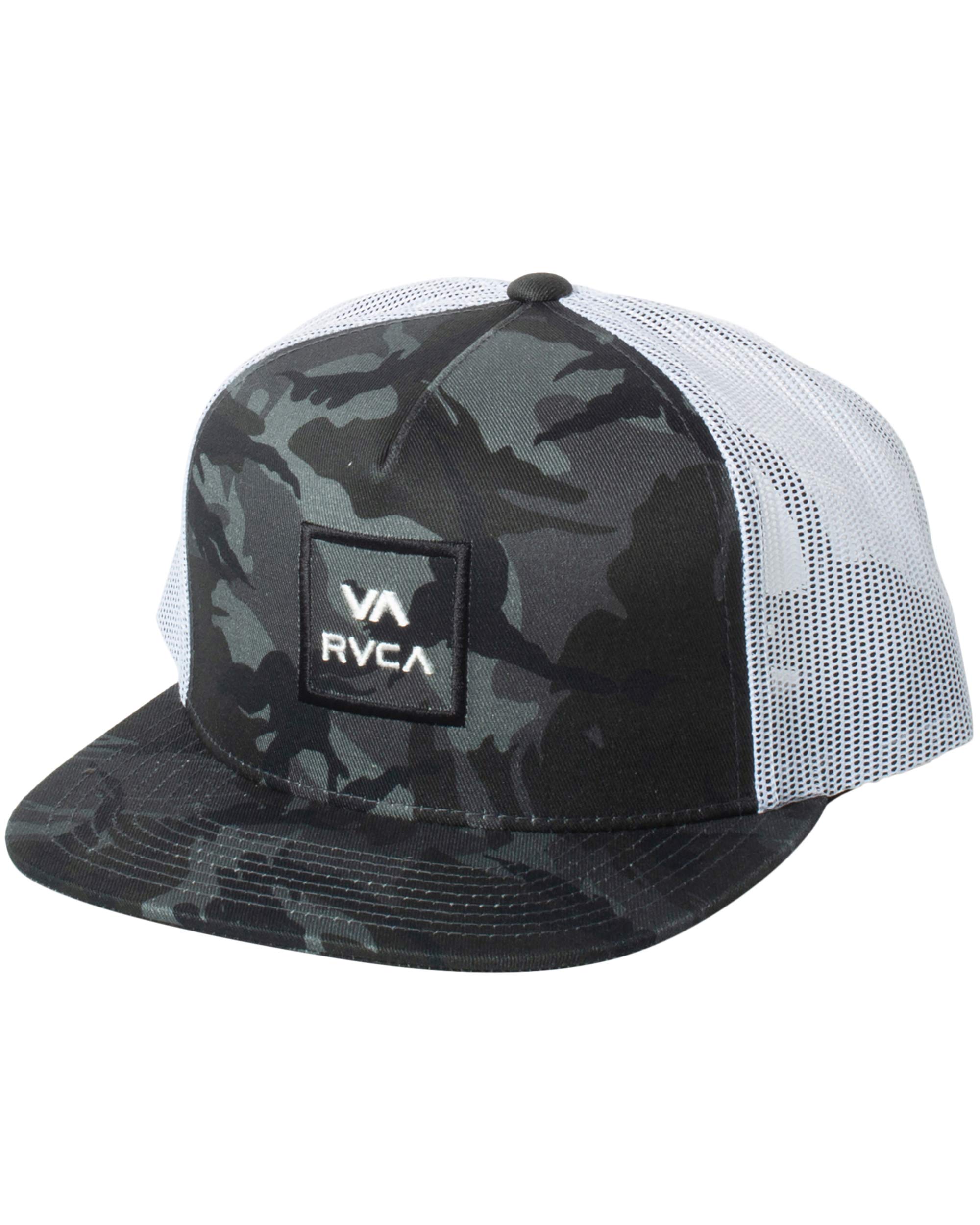 RVCA Men's Trucker Hat, Structured Hat with Stretch Mesh Back, Adjustable Snapback Closure