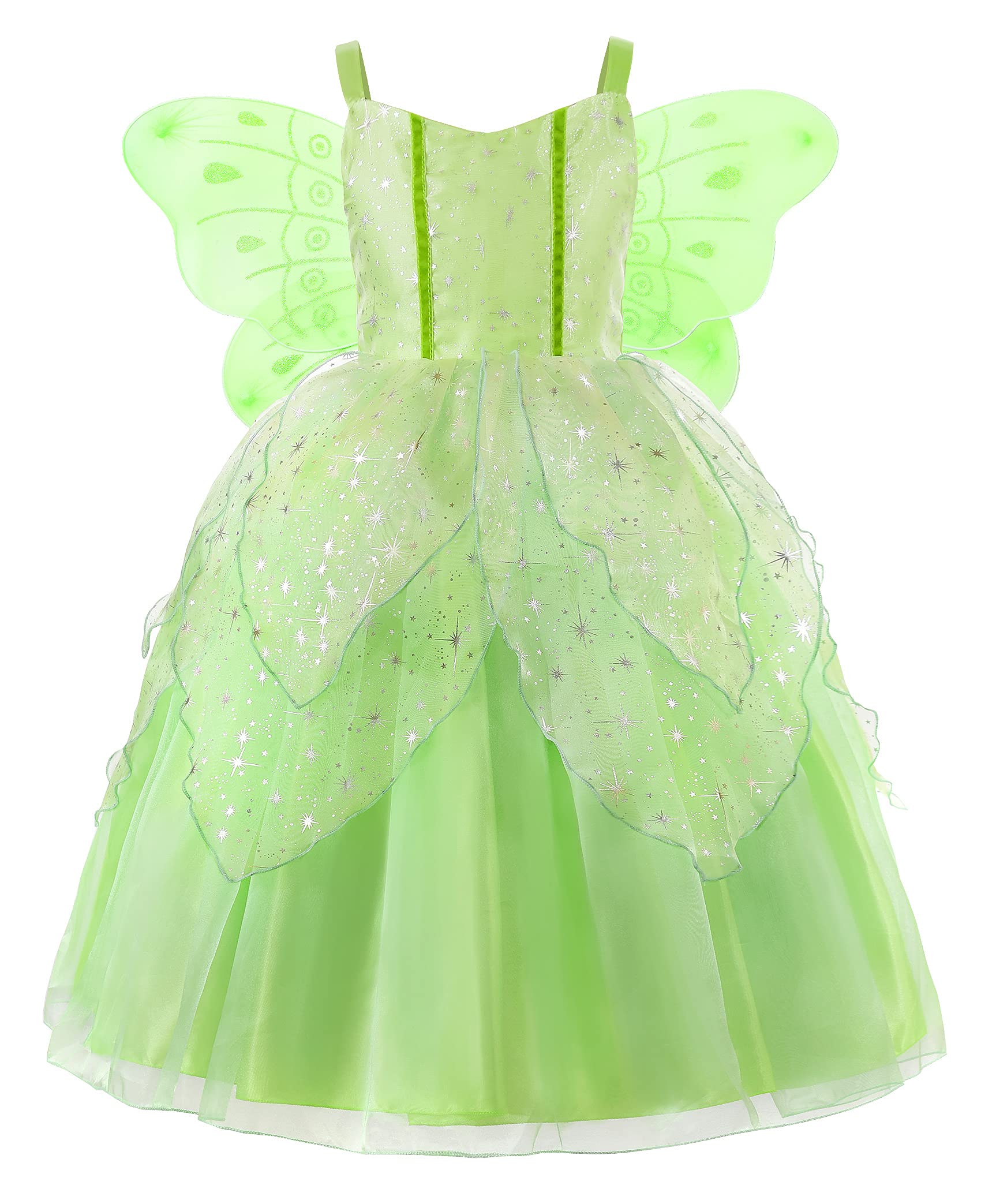 JerrisApparel Girls Tinker Bell Costume Fairy Halloween Dress up