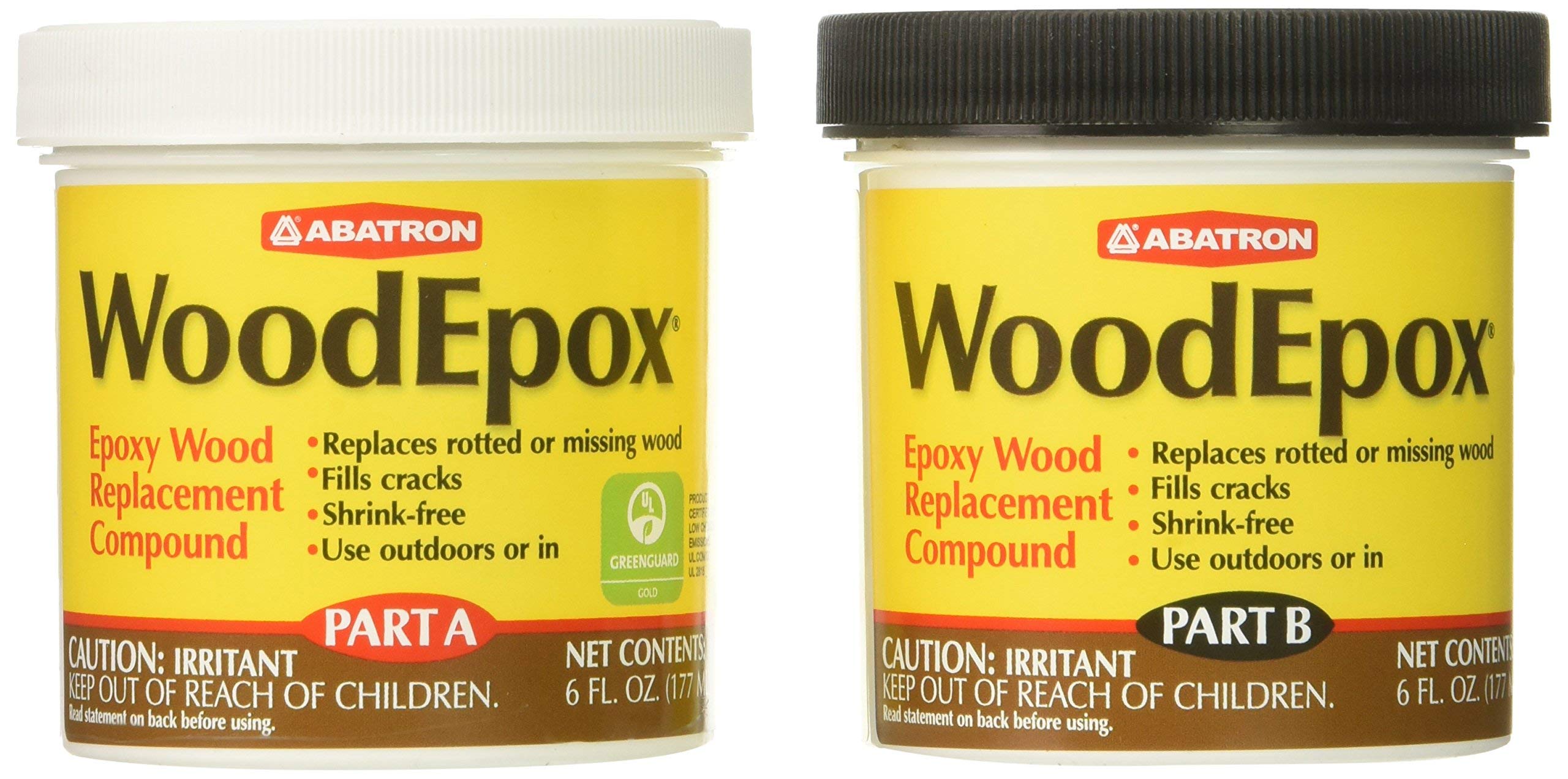 Abatron 4 Kit WoodEpox Epoxy Wood Replacement Compound, 12 oz Kit, Part A & B