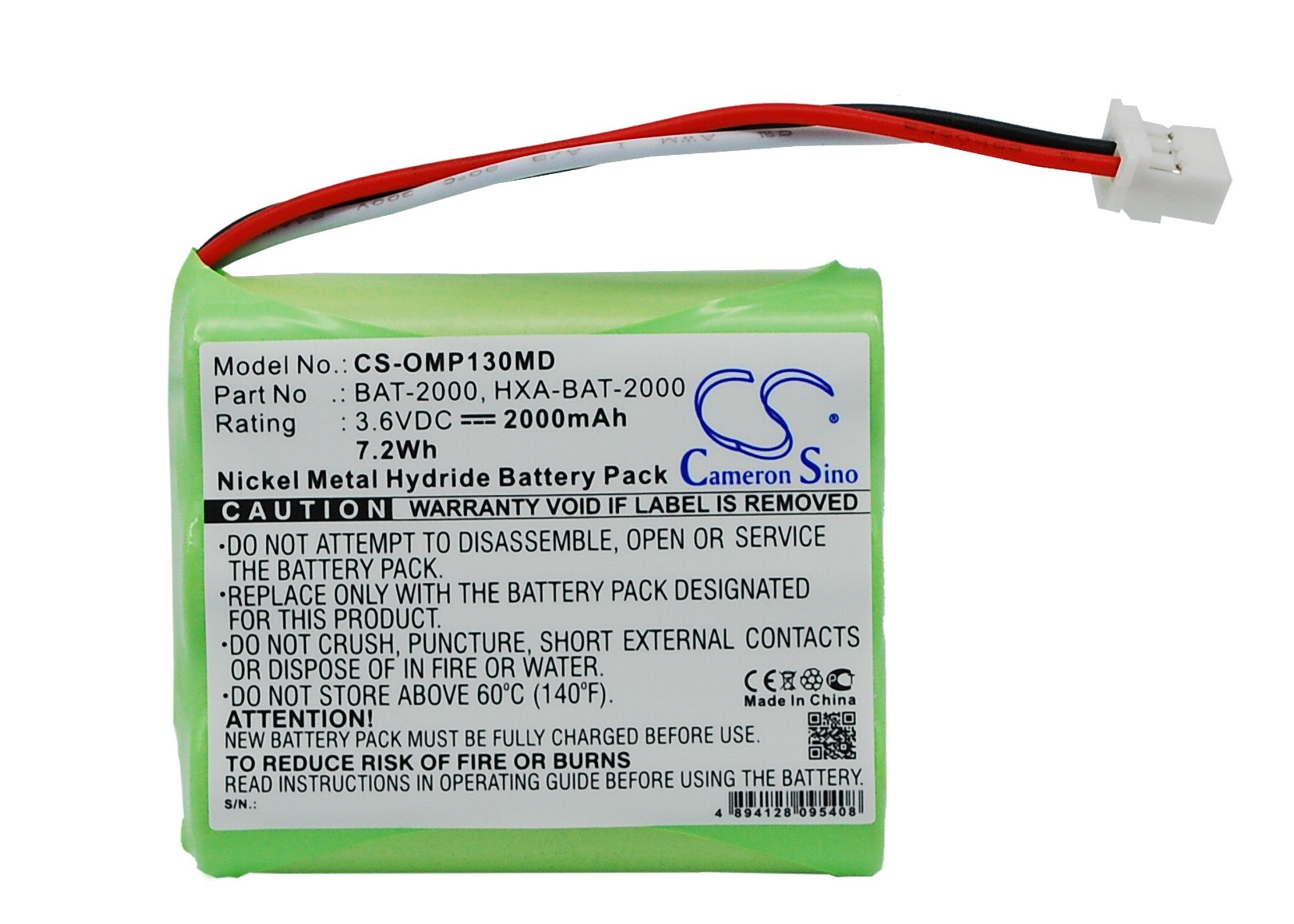 Cameron Sino CS-P240CL Battery for AT&T 1155/6100/6200 (1500 mAh, 5.4 Wh)