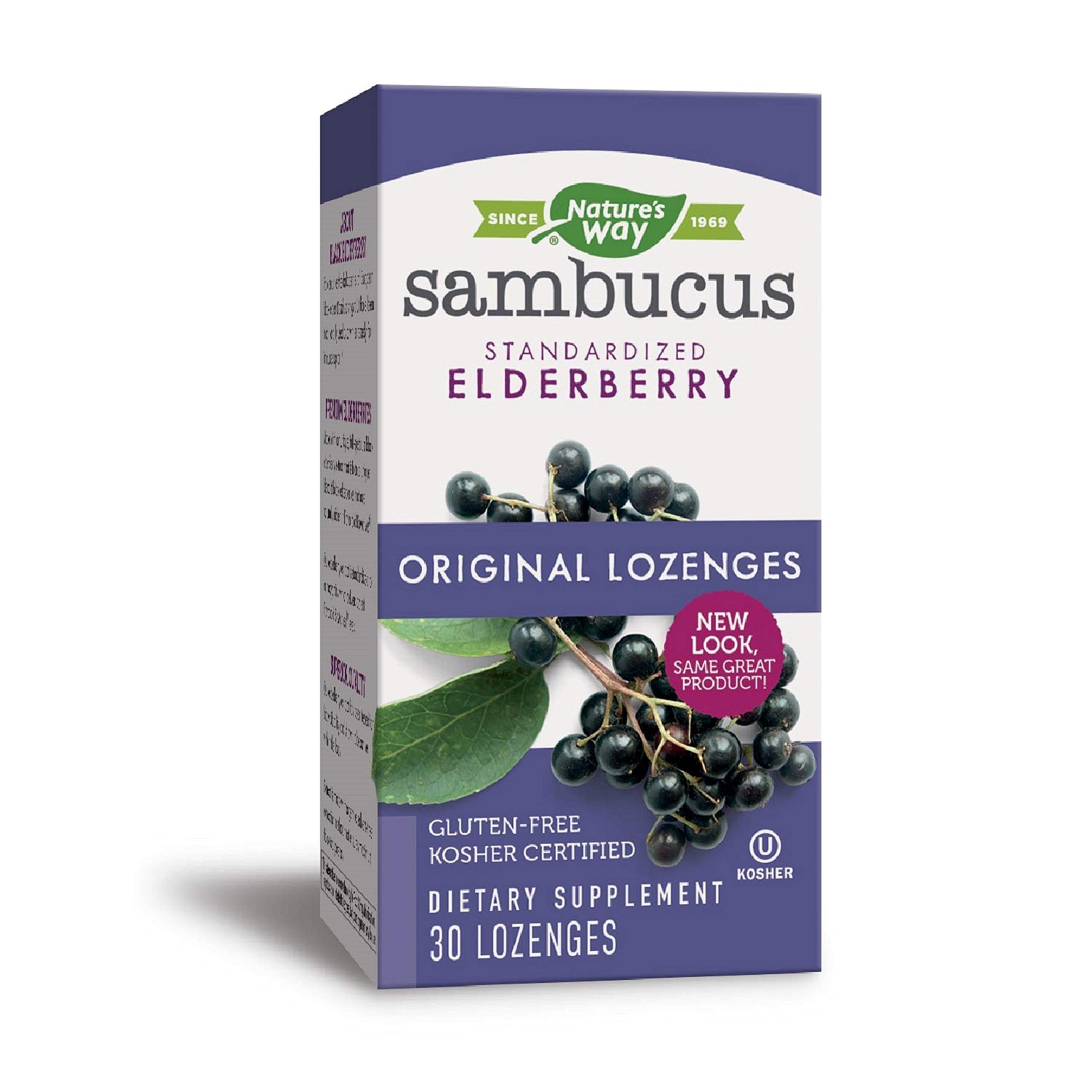 Nature's WaySambucus Elderberry with Vitamin C Lozenges, Immune Support*, 30 Count