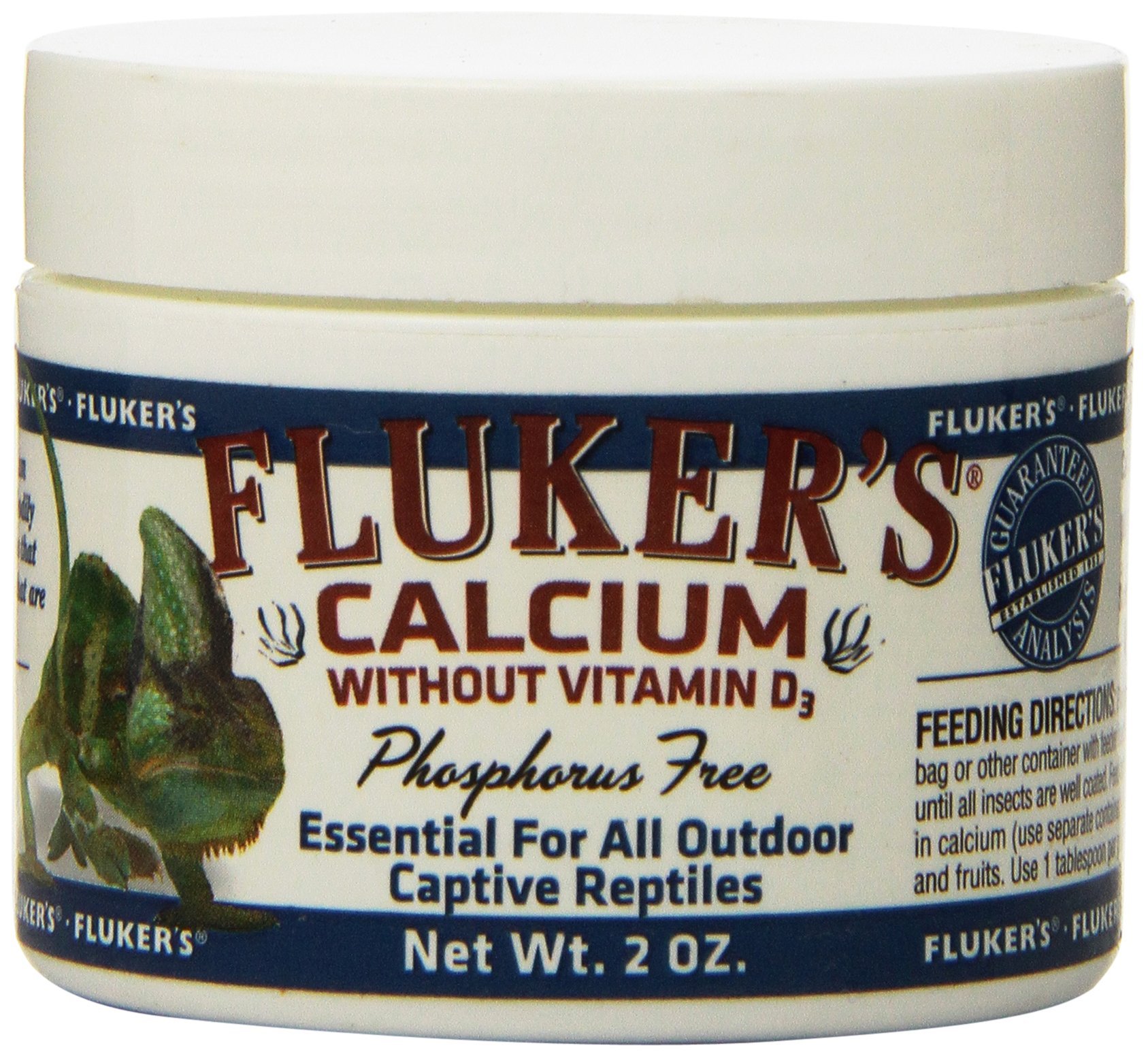 Fluker's Reptile Calcium Supplement Without Vitamin D3, 2 oz