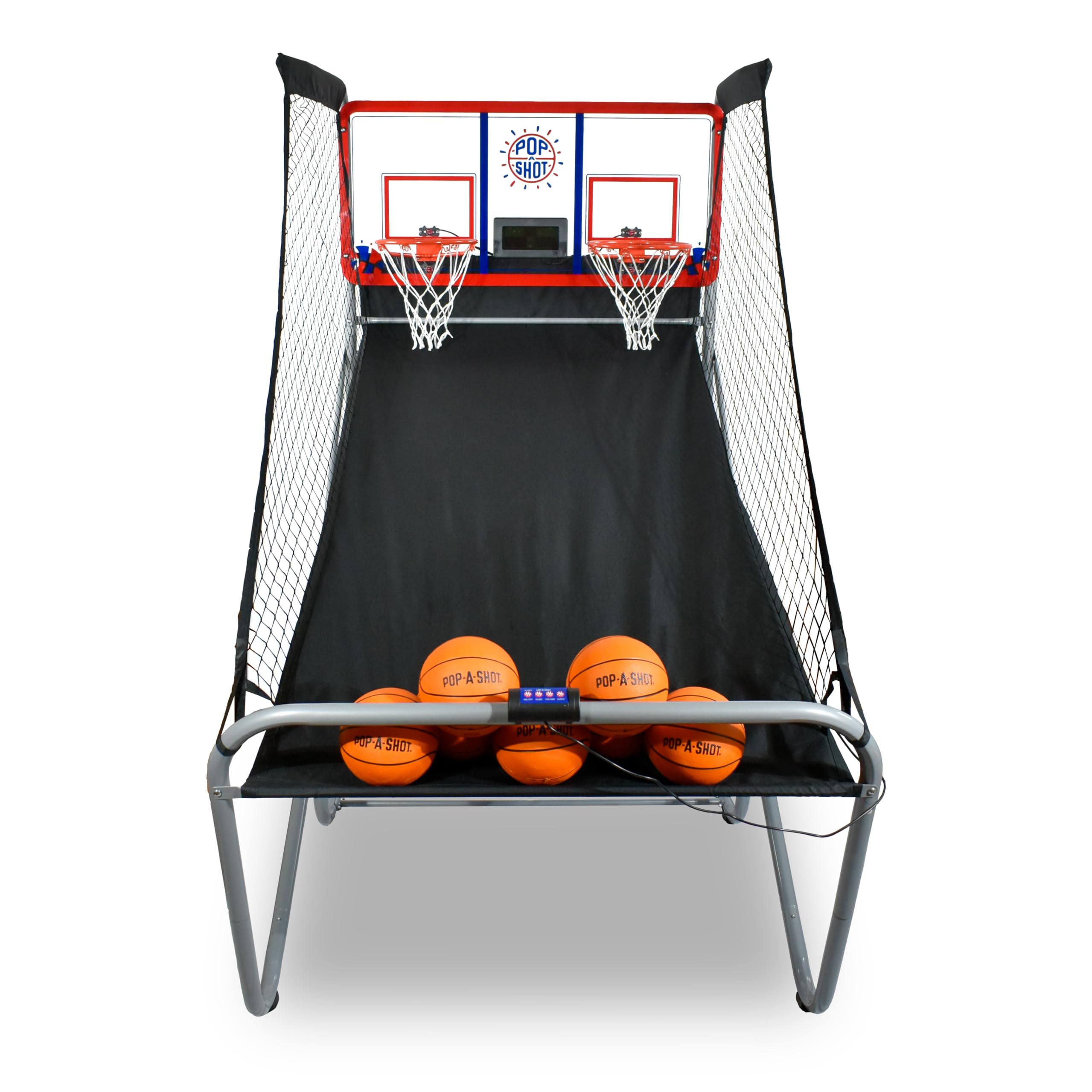 Pop-A-Shot All New Official Indoor/Outdoor Dual Shot Basketball Arcade Game - Weather Resistant - 16 Different Games - Updated Return Ramp - Improved Steel Frame