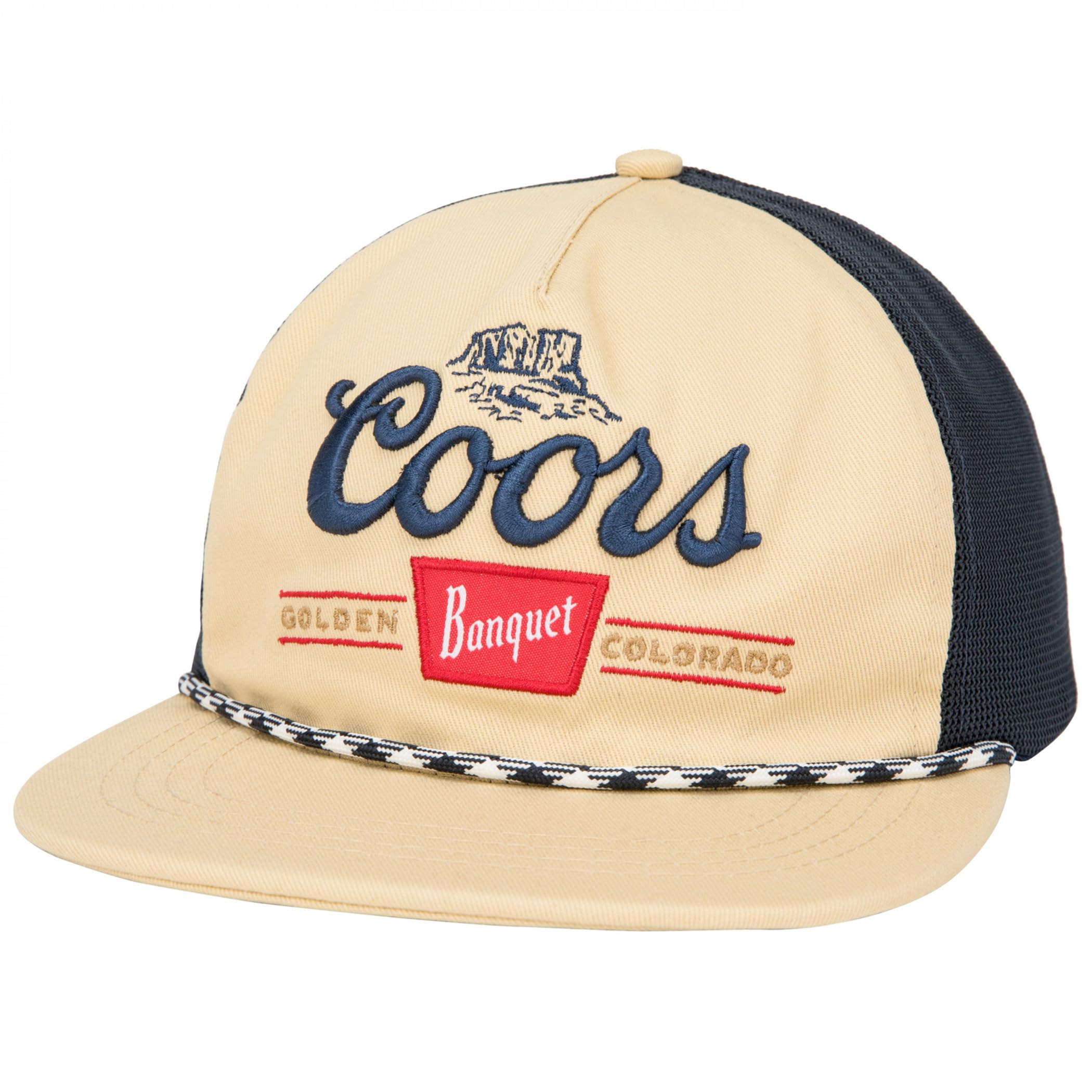 H3 Sportgear Coors Banquet Golden Colorado Logo Rope Low Mesh Adjustable Snapback Hat