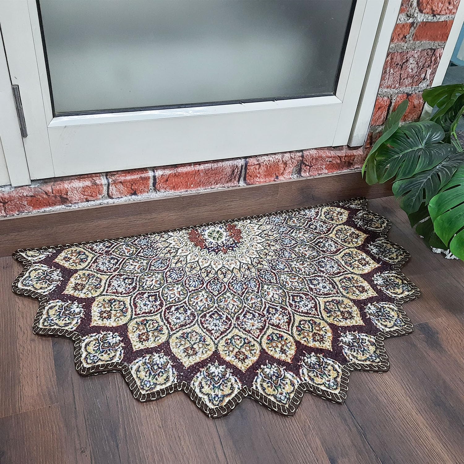 AVIONI Home Floor Mats in Beautiful Traditional Persian Cutout Design | Anti Slip, Durable & Washable | Outdoor & Indoor - 84cm x 135cm (~33" x 53")