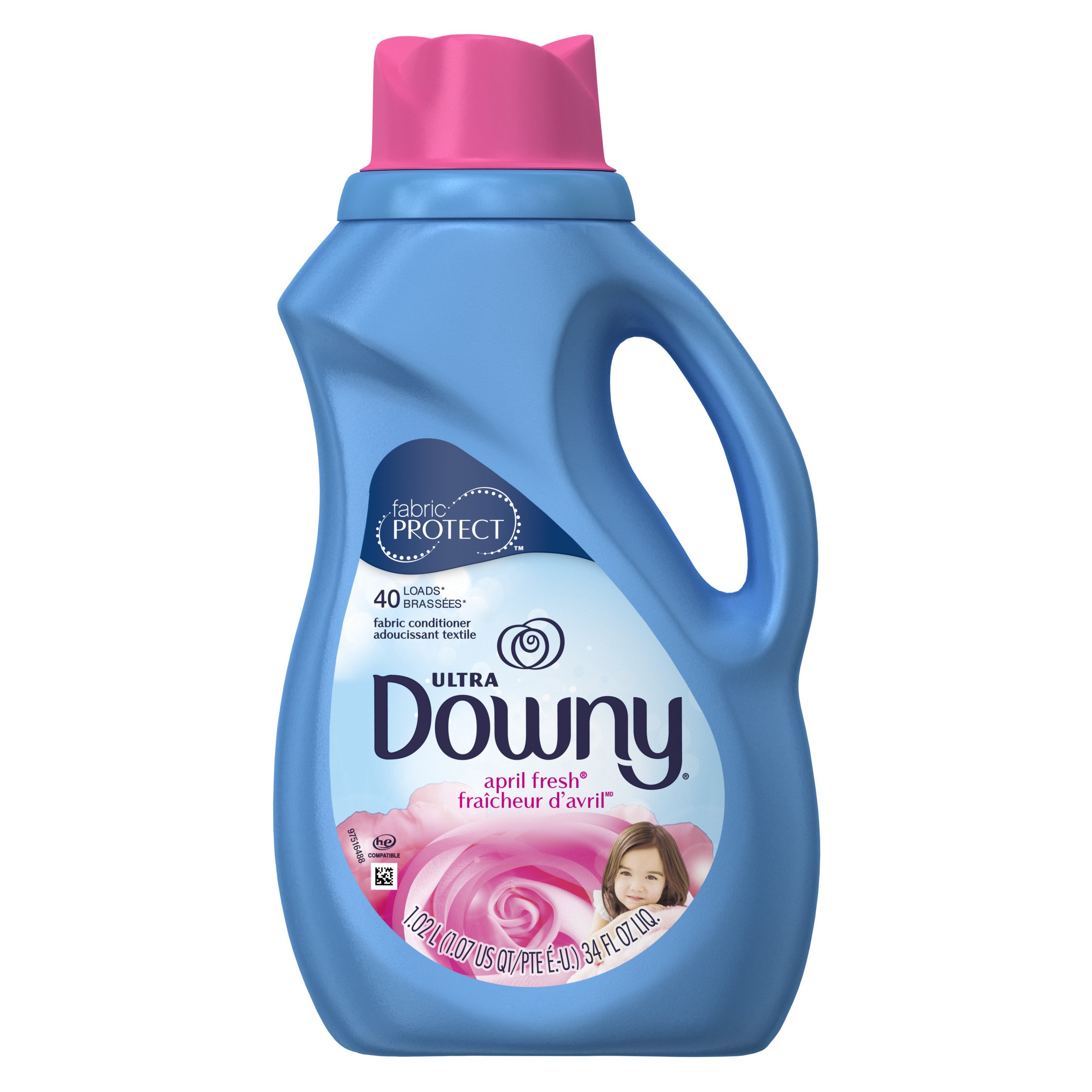 DownyUltra Liquid Fabric Conditioner, April Fresh Scent, 1.02 L