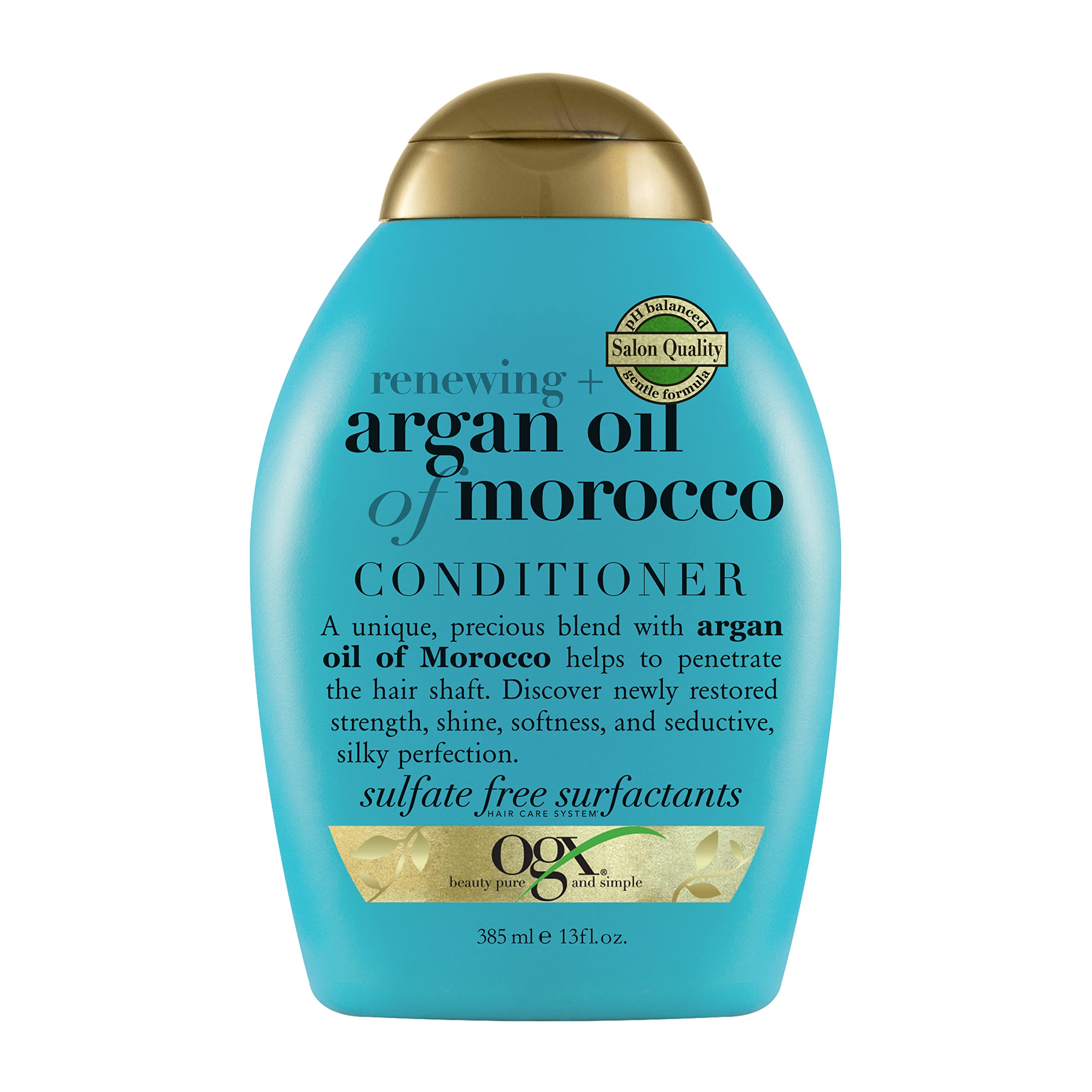 OGX, Conditioner, Renewing+ Argan Oil of Morocco, New Gentle and Ph Balanced Formula, 385ml