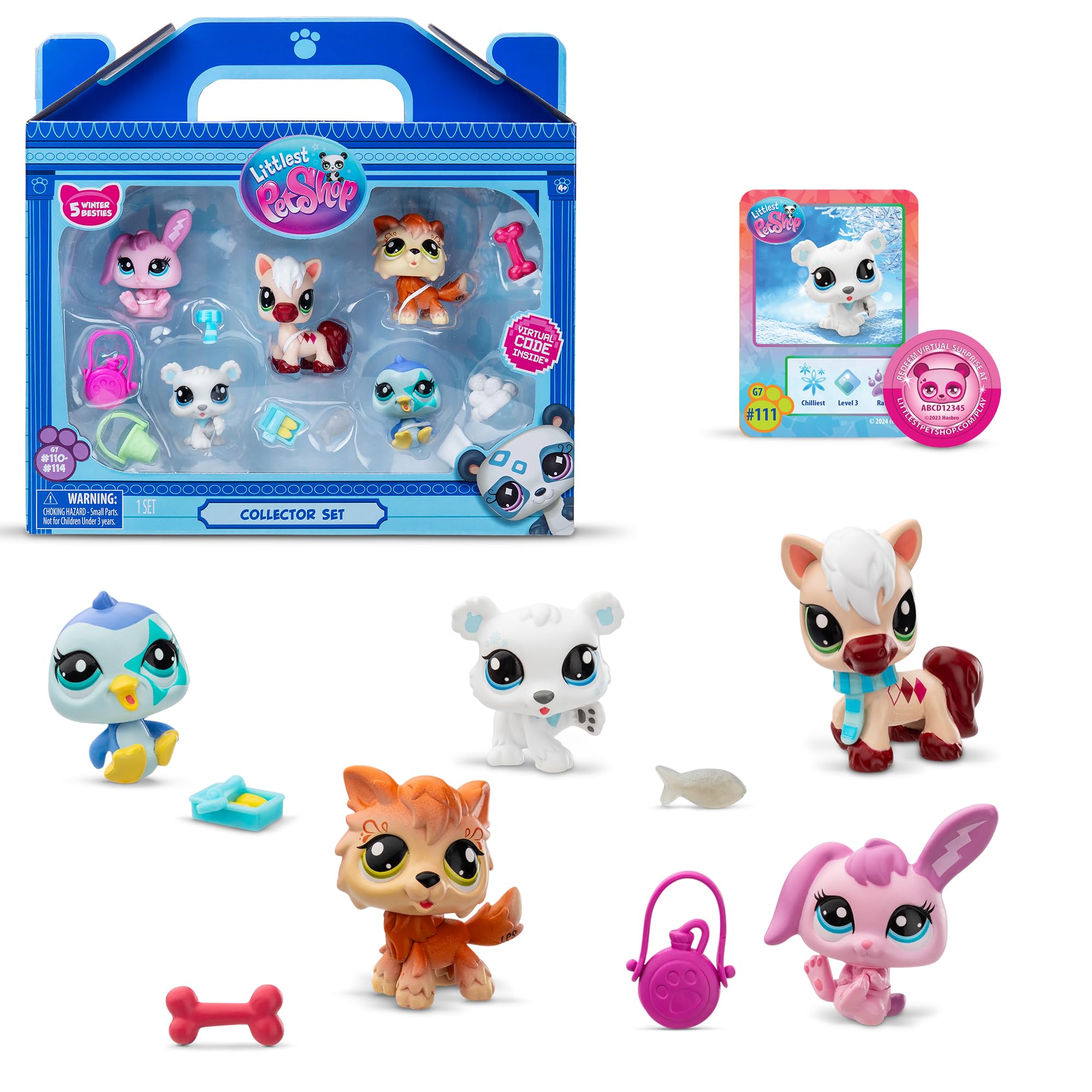 Littlest Pet ShopWinter Besties Collector Set - LPS Gen 7, Authentic Mystery Figures, Surprise Collectible Kidult Toy, Girls, Boys, Kids, Tweens Ages 4+