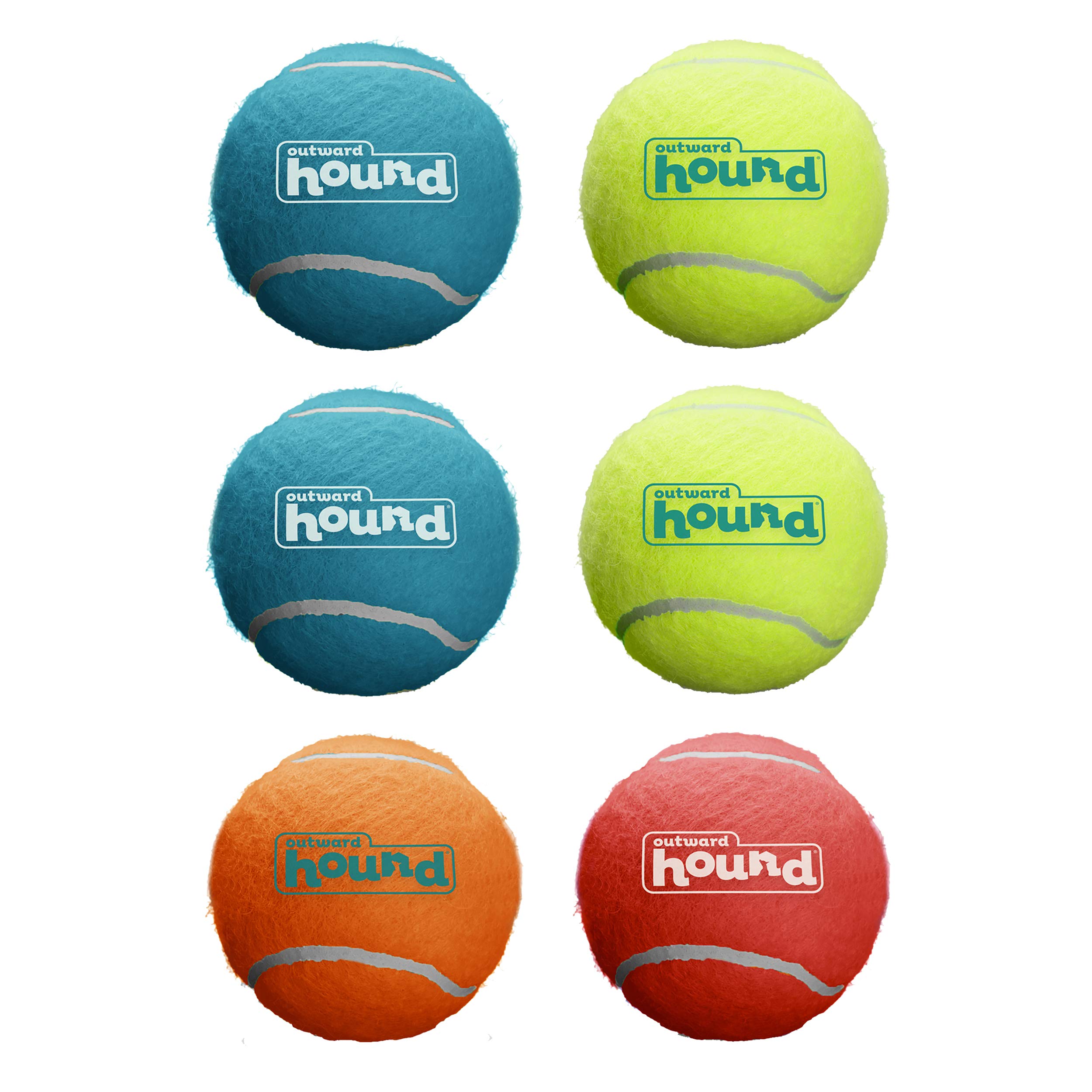 Outward Hound Squeaker Ballz Fetch Dog Toy, Medium, 6-Pack