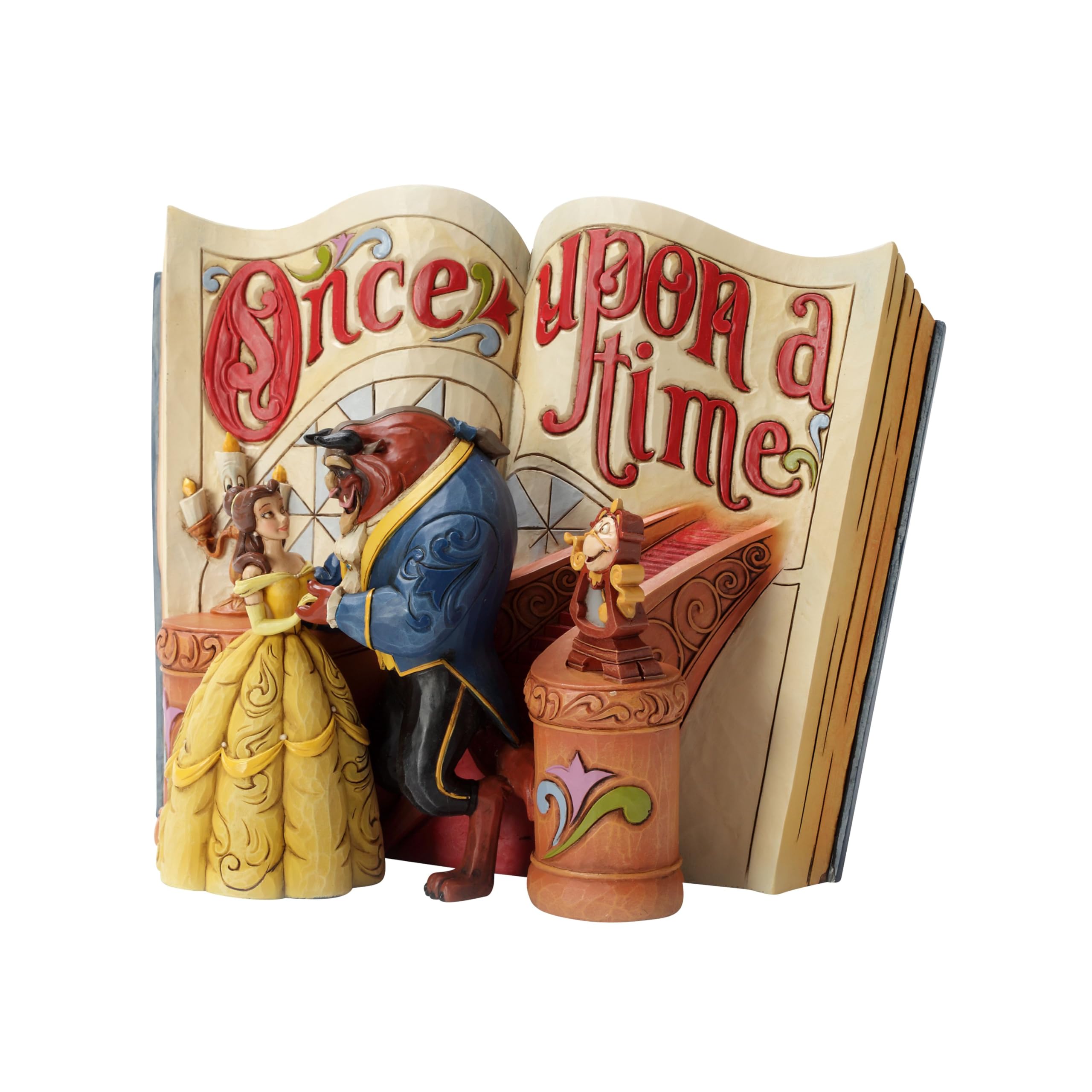 Enesco Disney Traditions By Jim Shore “Beauty And The Beast” Storybook Stone Resin Figurine, 6”