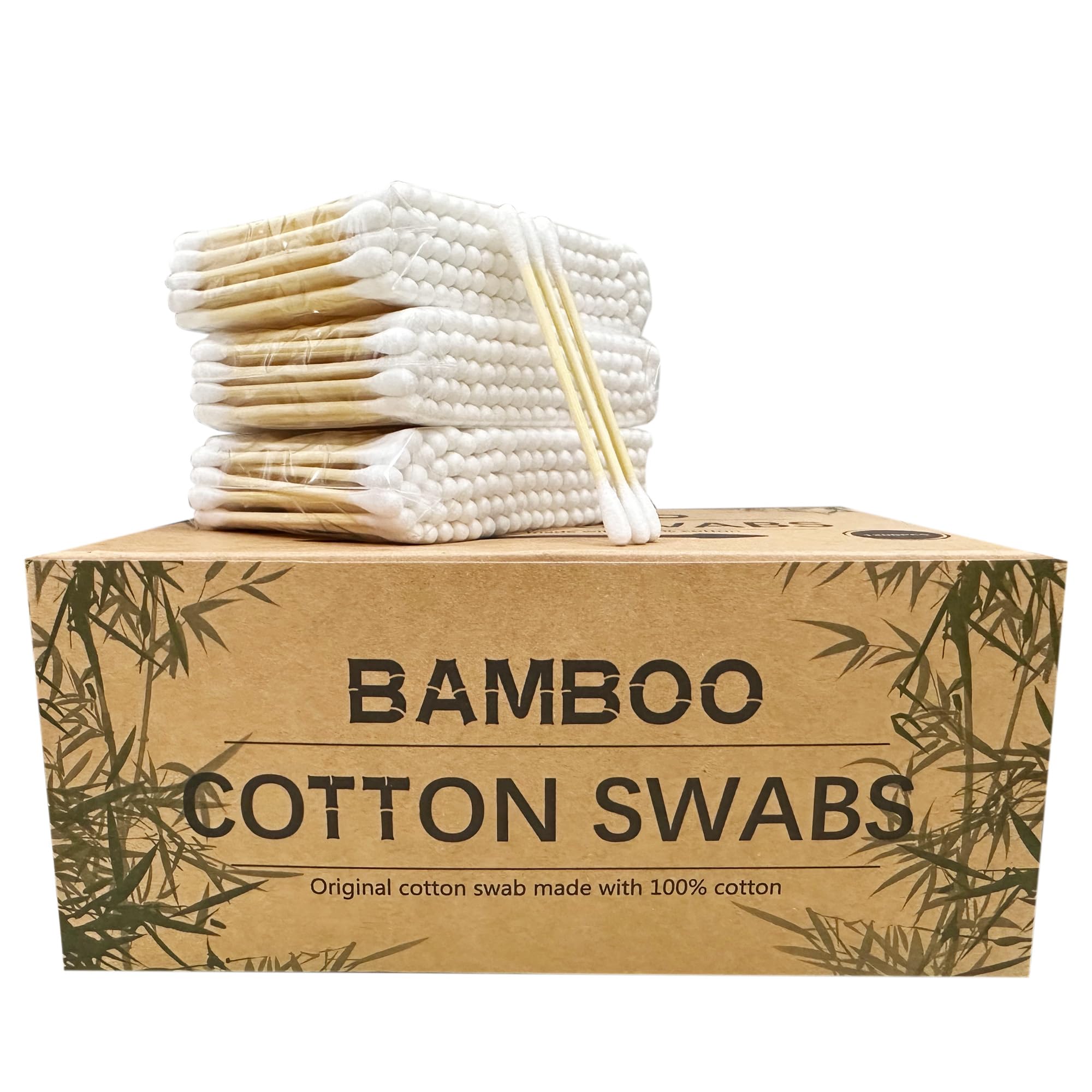 Quanzhou Chenchenchen E-Commerce Co.,LtdQZCCC (1200 ct) - Wooden Cotton Swabs 1200 ct Bamboo Cotton Swabs Double Tipped Biodegradable Cotton Buds