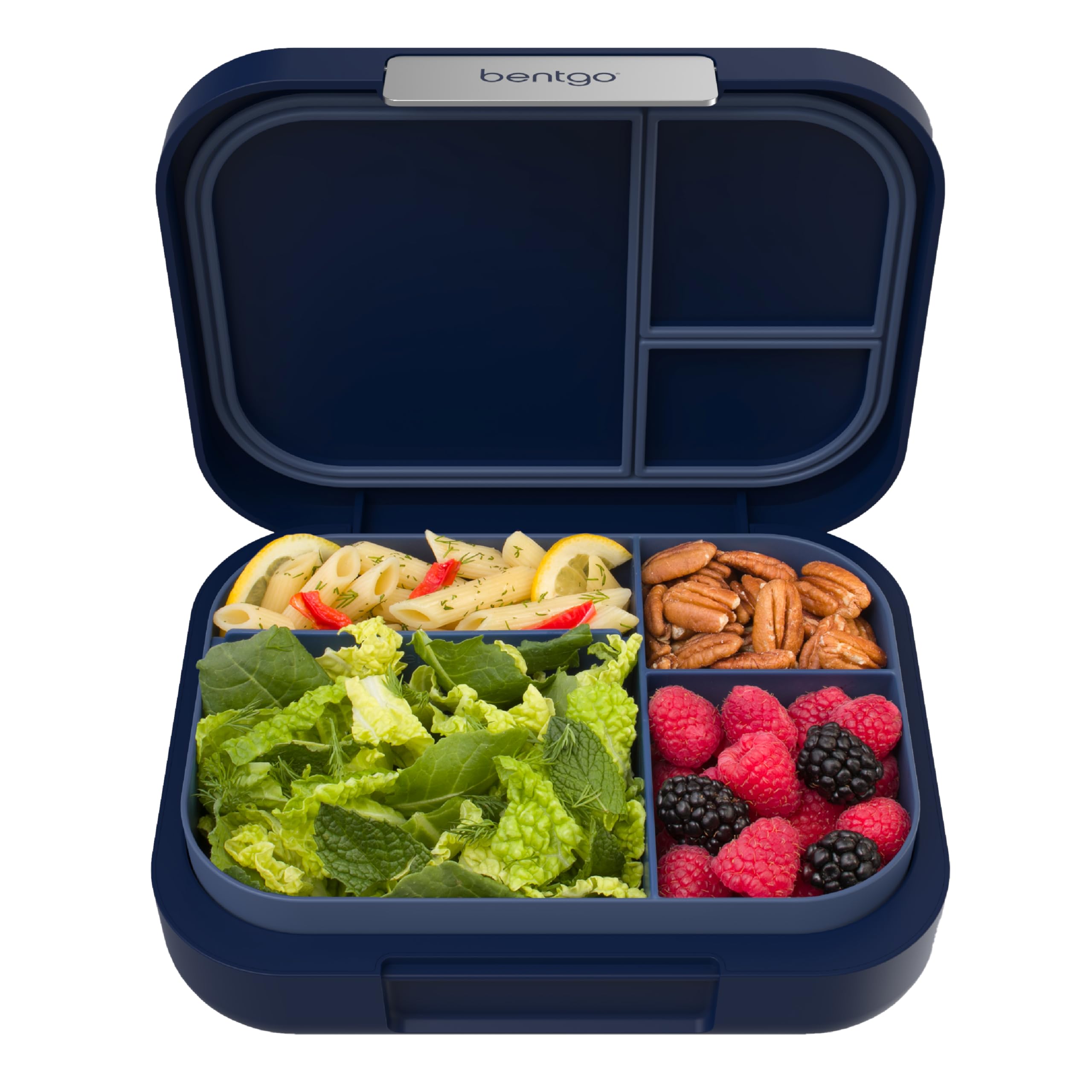 Bentgo Modern - Leak-Proof, Versatile 4-Compartment Bento-Style Lunch Box, Ergonomic Design with Matte Finish, Ideal for On-the-Go Balanced Eating for Adults and Teens - BPA-Free (Navy)