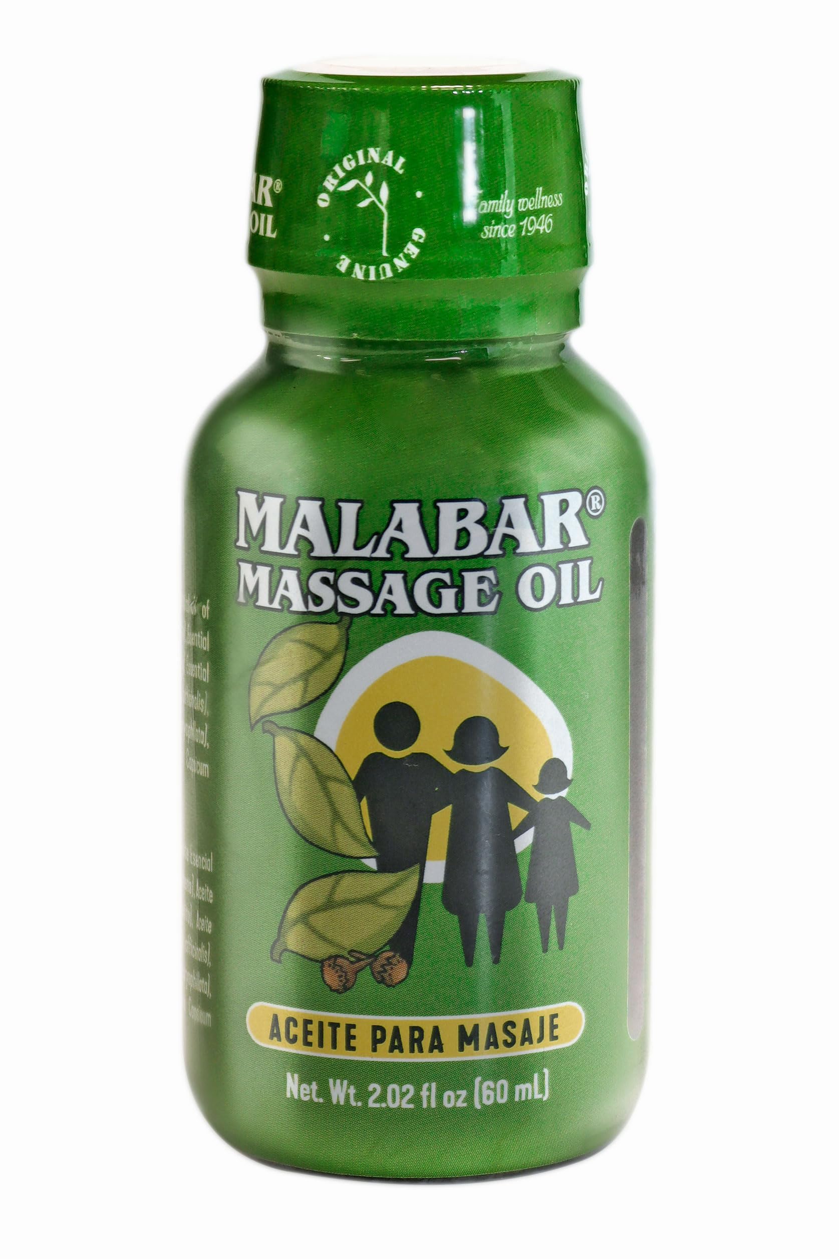 Green Side | Malabar Oil 60ml | Natural Massage Oil with Muscle Comfort Formula, Relaxing Malabar Oil with Malabar Axocopaque, Clove, Mint | 100% Pure Oil for Stress and Tension Relief