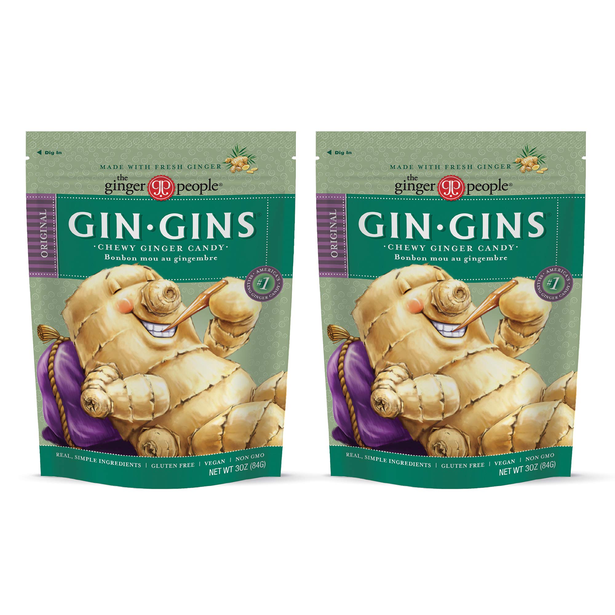 The Ginger PeopleOriginal Chewy Ginger Candy- 3oz (Pack of 2)