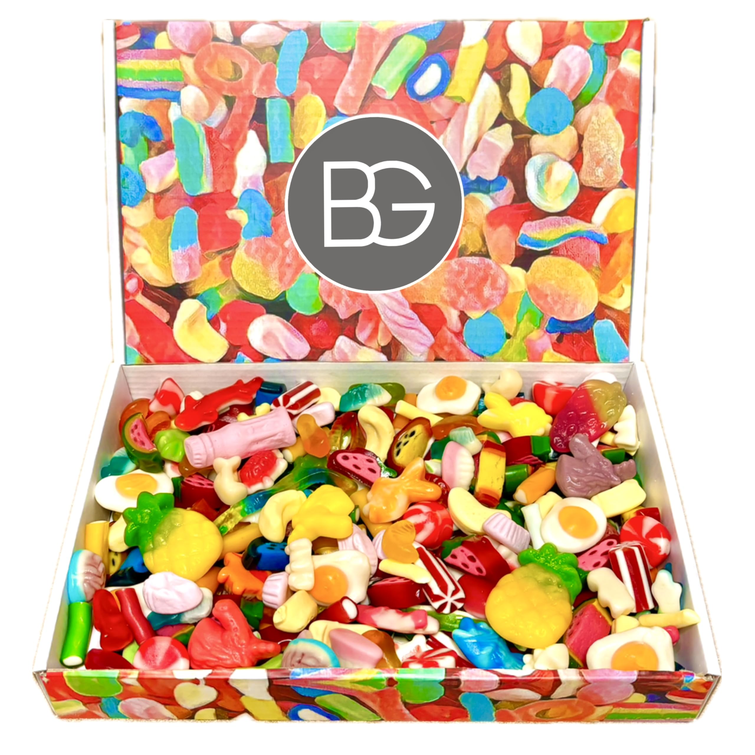 BG Pick & Mix Sweets - Large 800g Retro Hamper Candy Sweeties Present Movie Night Gift Box (NON-FIZZY)