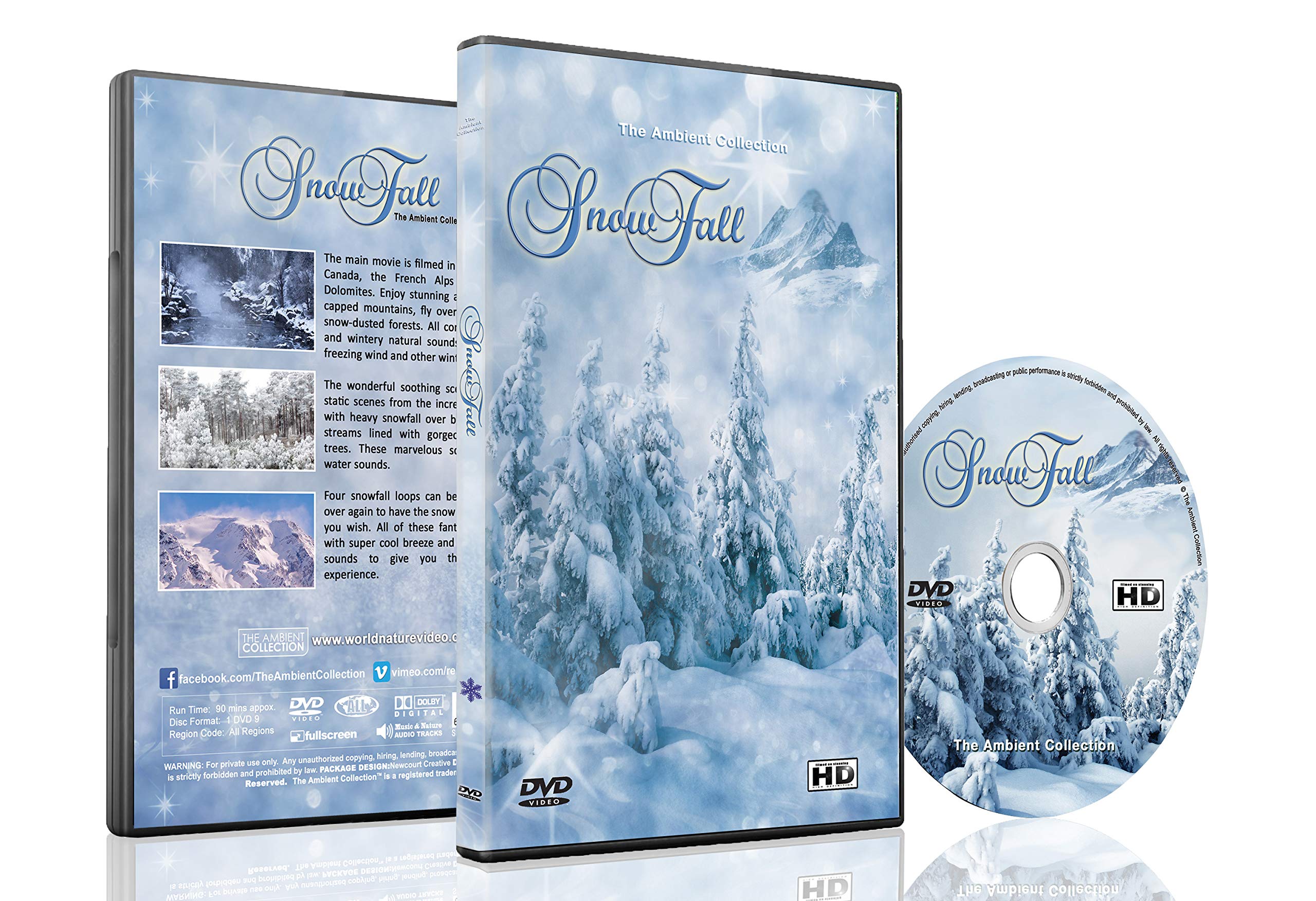 Winter DVD - Snowfall - Winter Scenery of Mountains and Forest with Falling Snow with Relaxing Natural Sounds Perfect for Those Long Winter Evenings