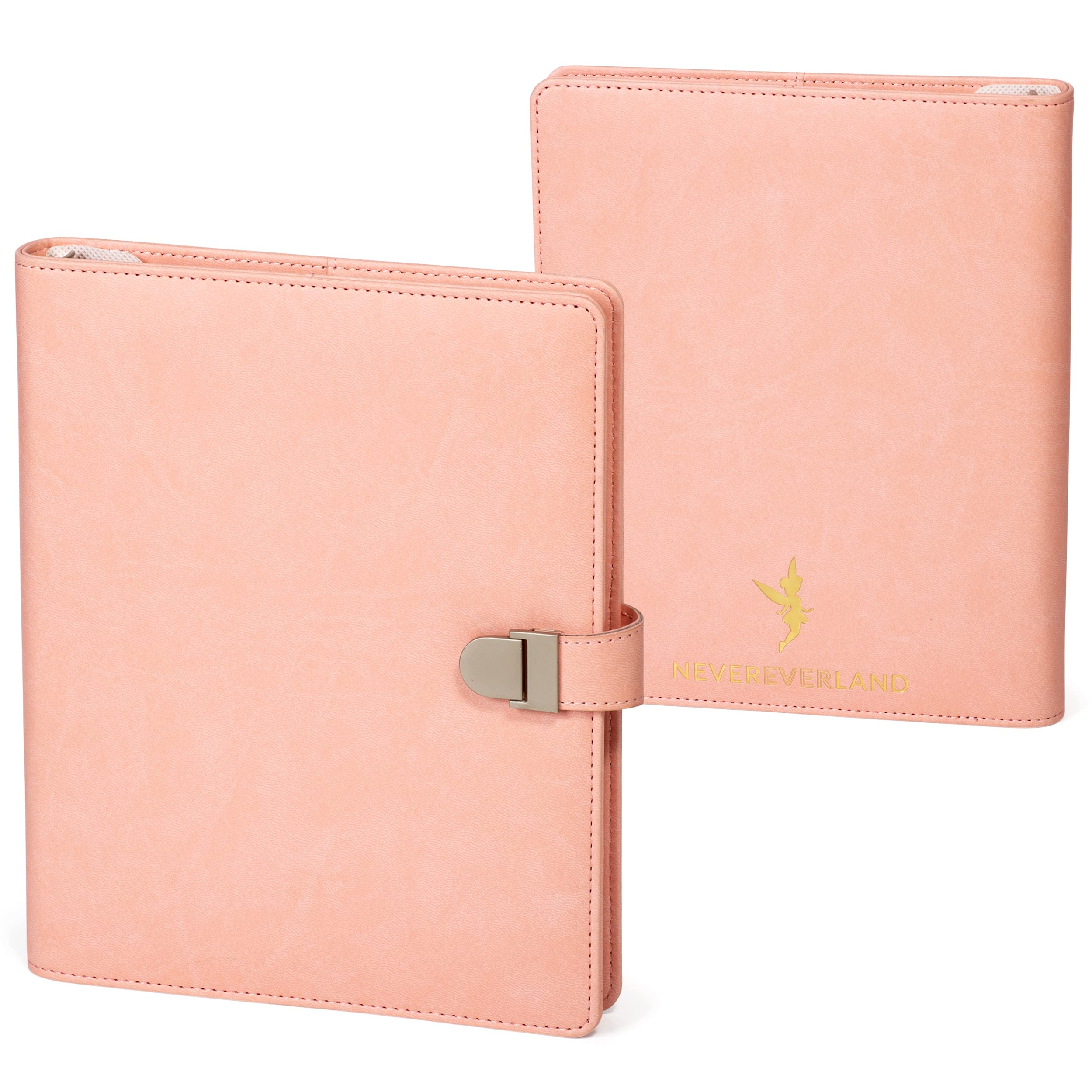 Portable Self Adhesive Photo Album - Vegan Leather Blank Scrapbook Binder Photocard Book with Writing Space & 20 Adhesive Sheets (40 Pages) for 3x5, 4x6, 5x7, 6x8 Pictures - Pink, 9 x 7.8 Inches