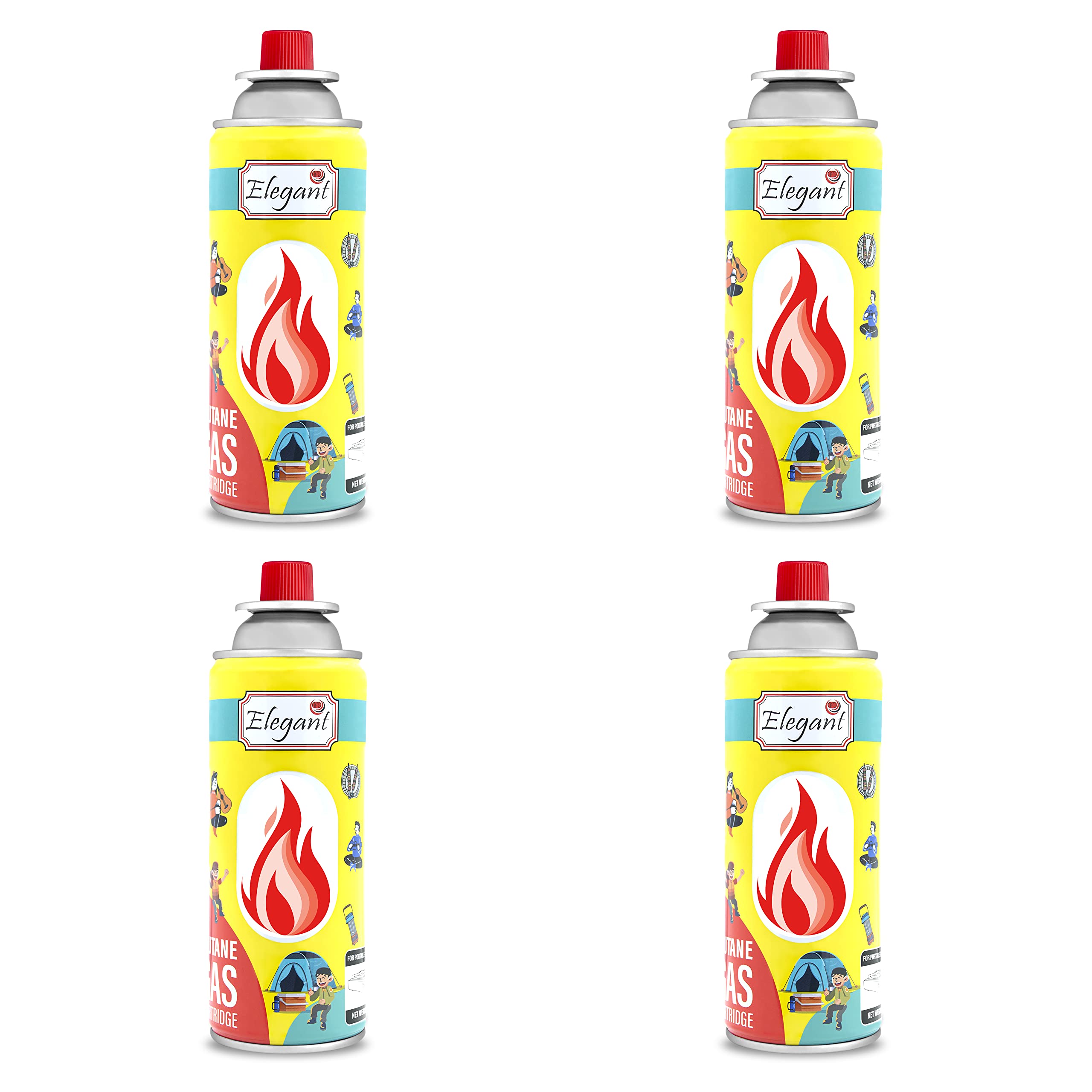 SETS OF Elegant Portable STOVE GAS (220g) | 400ml - Butane and Propane Gas for Camping Stoves, HIGH Performance Gas Mix | Butane GAS for Stoves