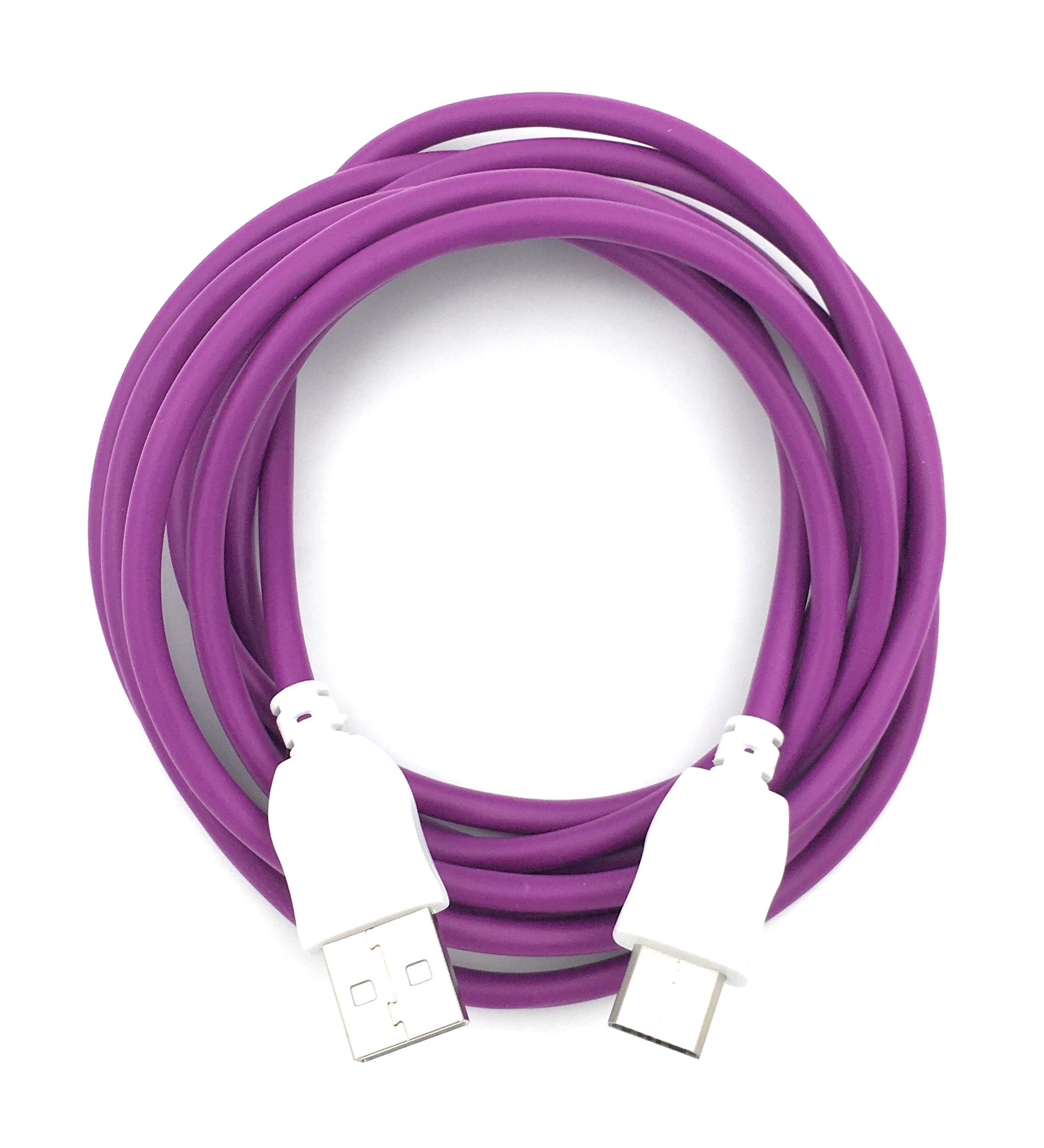 xcivi Xcivi USB Charger Cable Cord for Fuhu Tablets Nabi DreamTab, nabi 2S, nabi Jr, Jr. S, XD, Elev-8, 6 FT/2m (Purple)