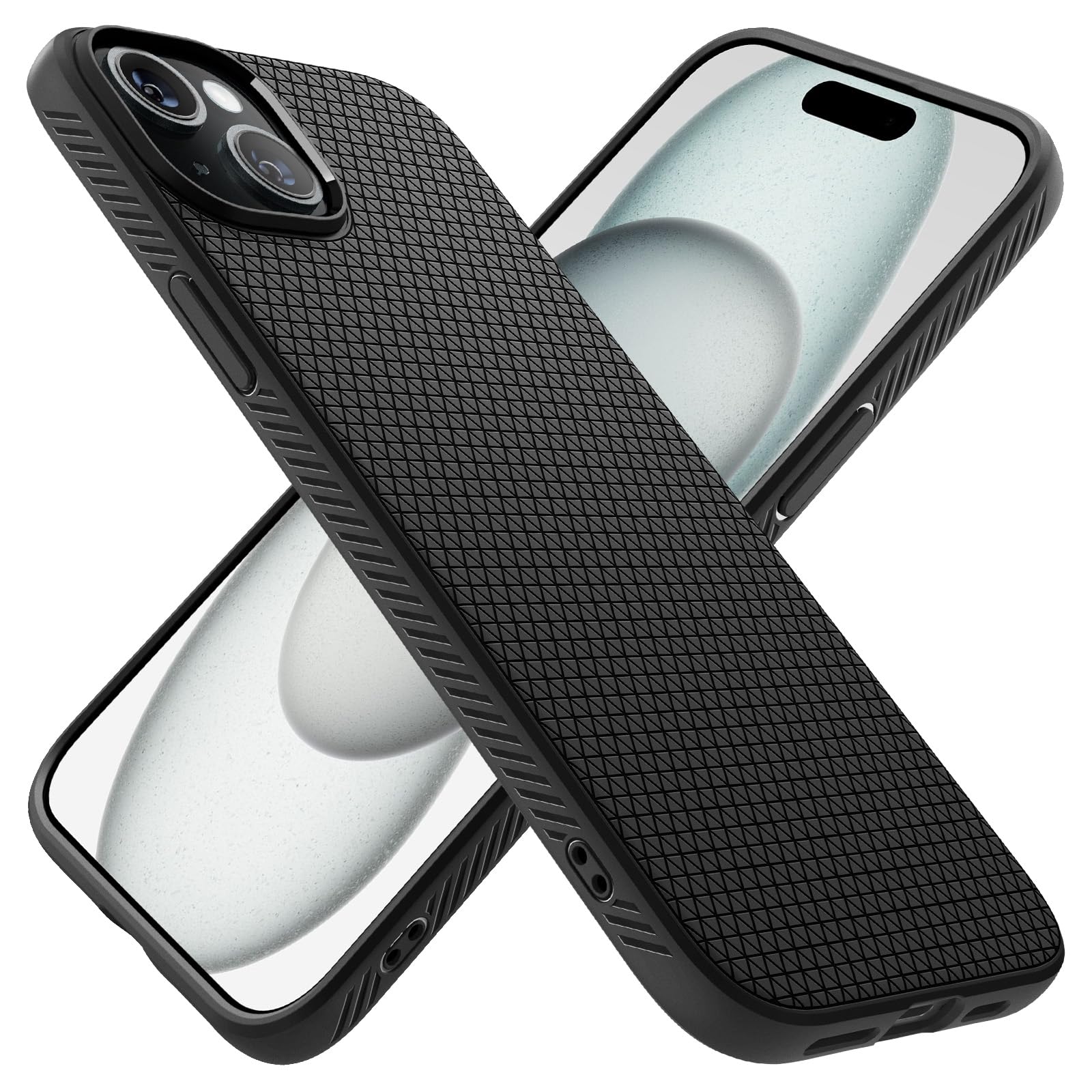 Spigen Liquid Air designed for iPhone 15 case cover - Matte Black