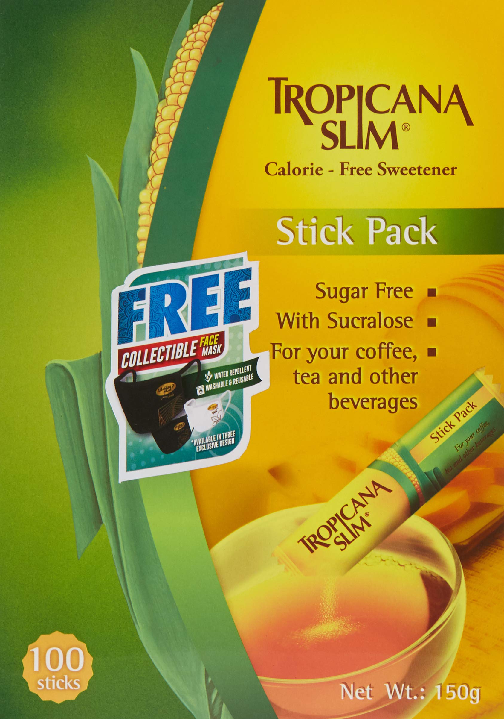 Tropicana SlimZero Calorie Sweetener Diet Stick - 150 gm